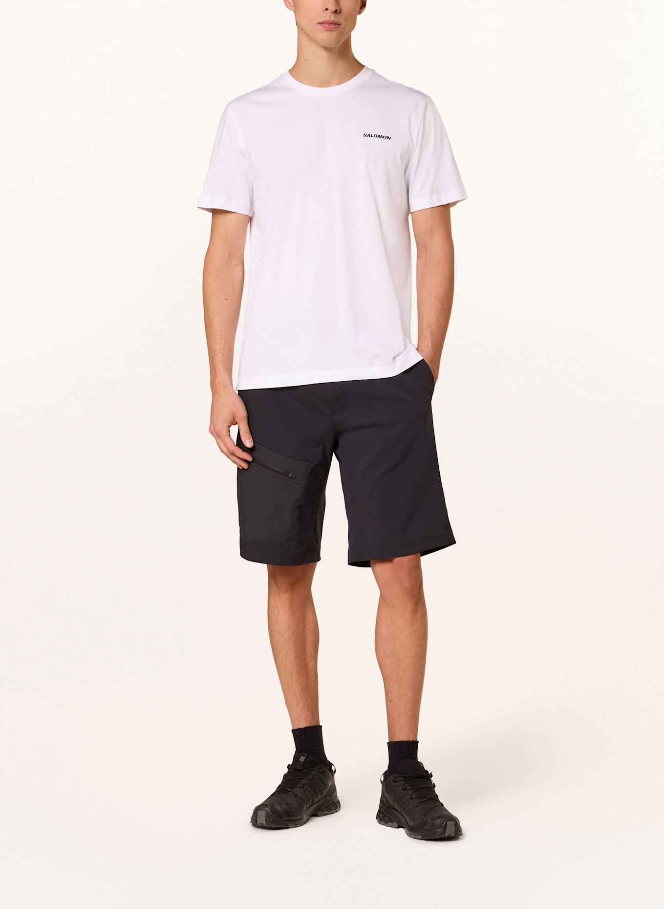 SALOMON T-Shirt CHEST LOGO: WEISS