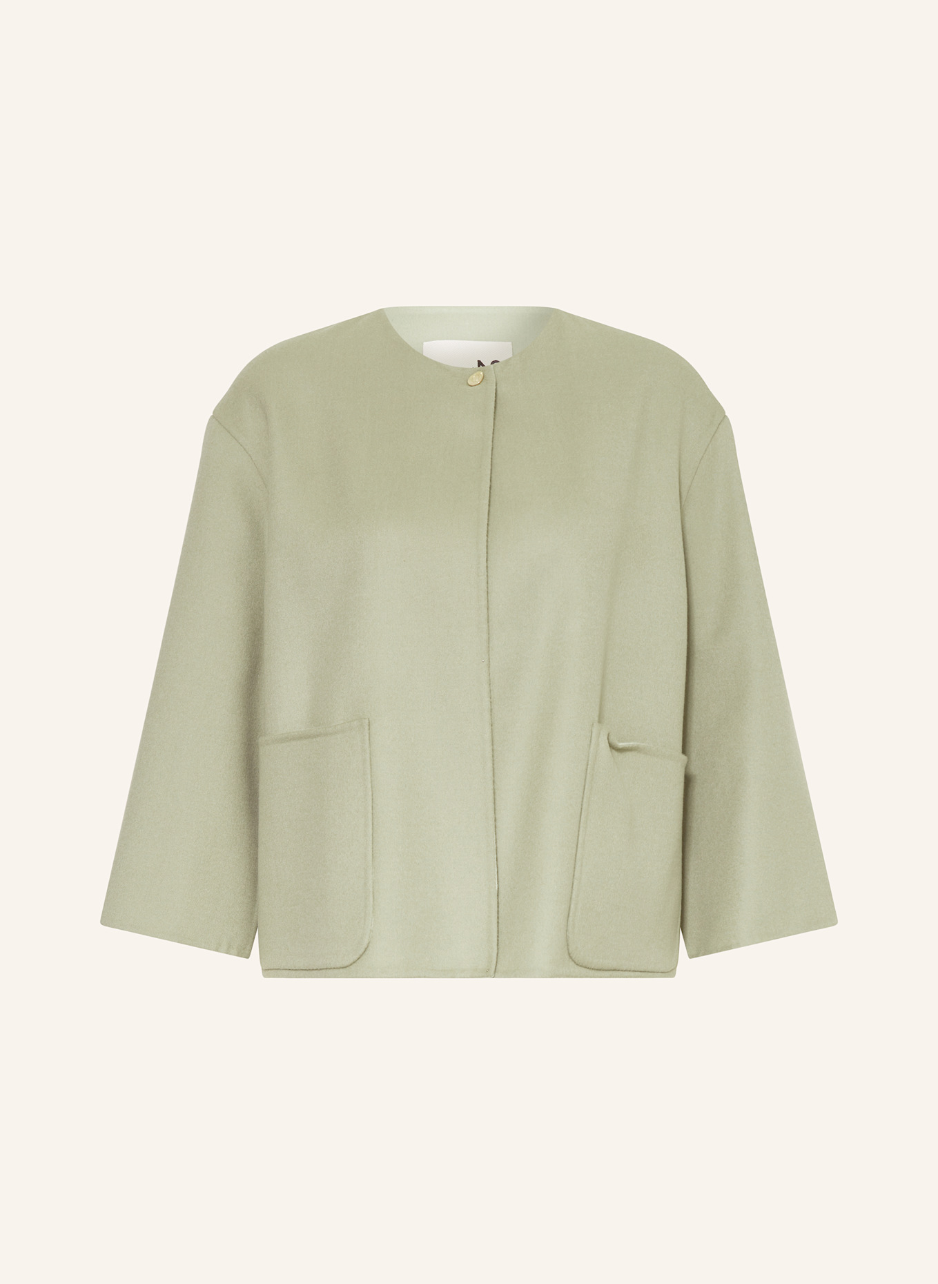manzoni 24 Żakiet pudełkowy z rękawami 3/4: JASNOZIELONY