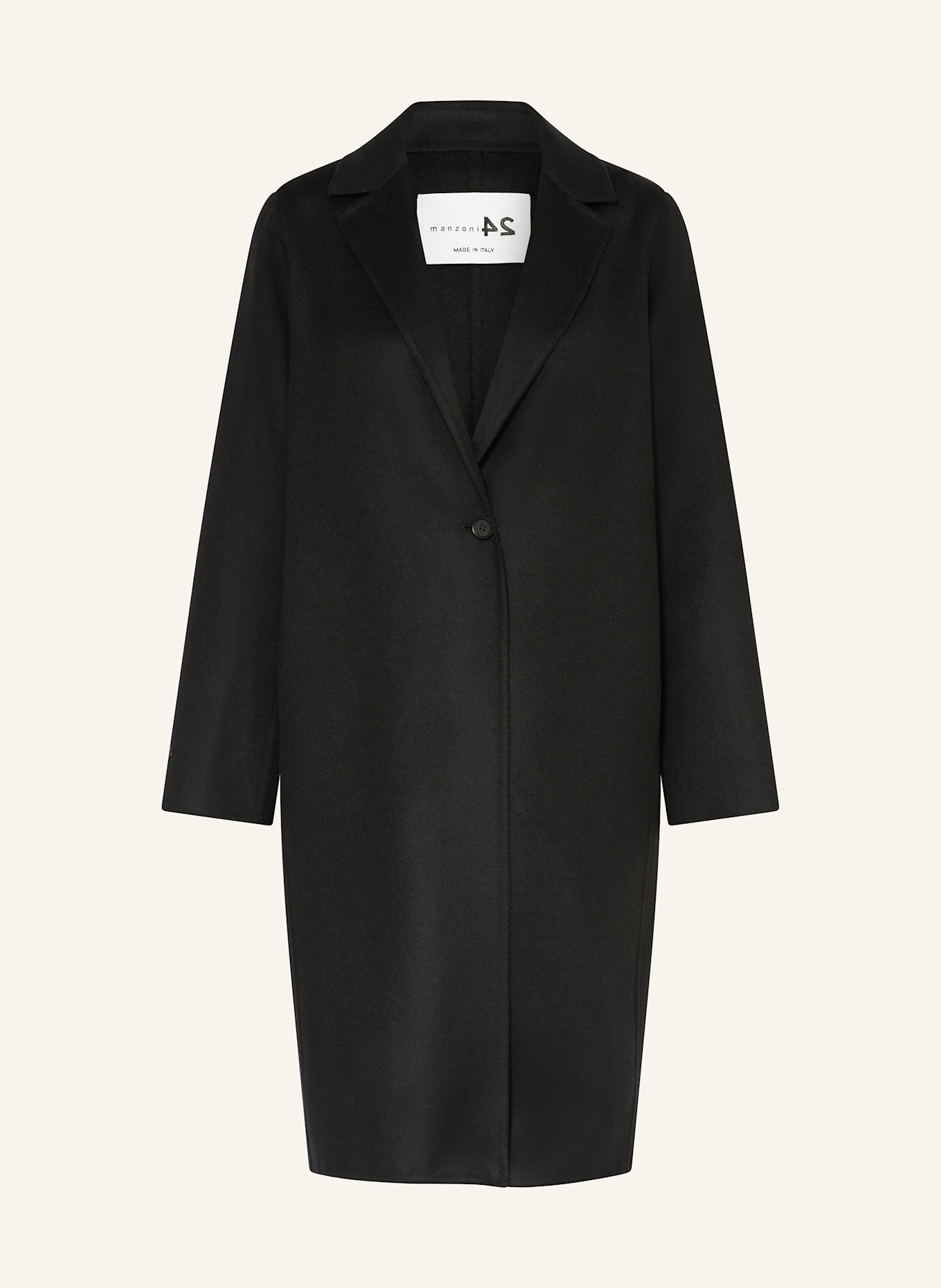manzoni 24 Wollmantel: SCHWARZ