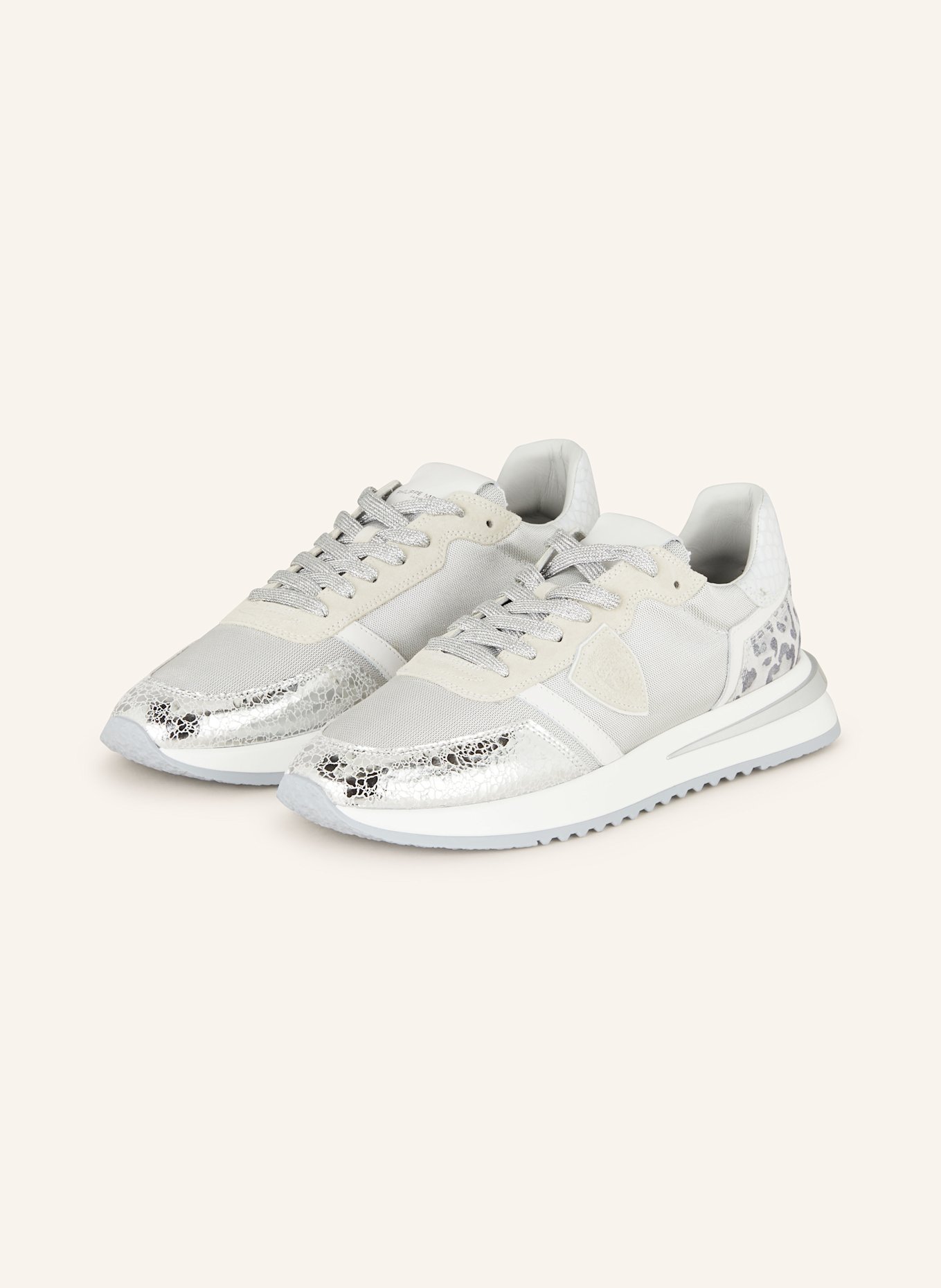 PHILIPPE MODEL Sneaker TROPEZ 2.1: SILBER/ WEISS