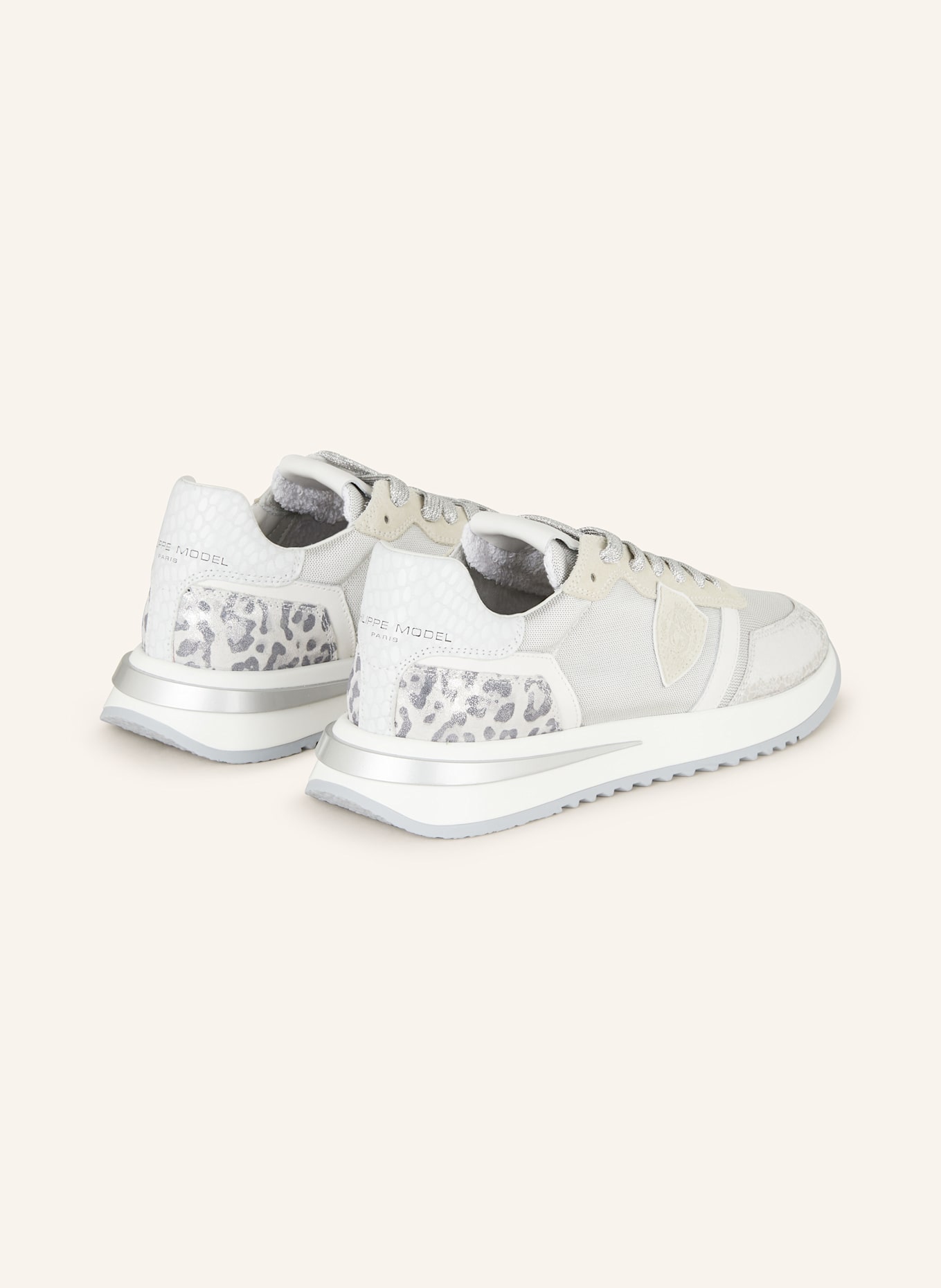PHILIPPE MODEL Sneaker TROPEZ 2.1: SILBER/ WEISS