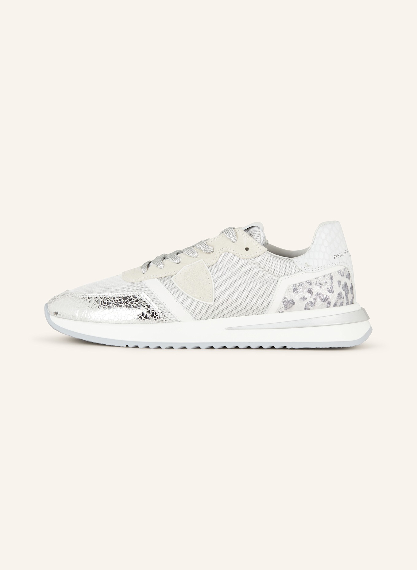 PHILIPPE MODEL Sneaker TROPEZ 2.1: SILBER/ WEISS