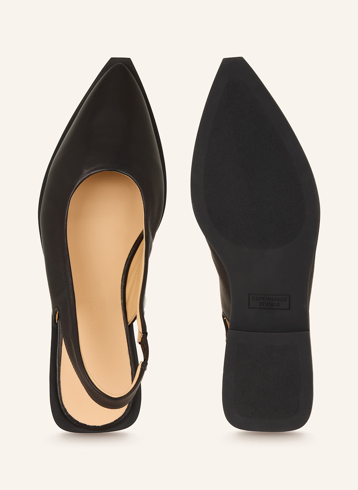 COPENHAGEN Slingback ballerinas CPH416: BLACK
