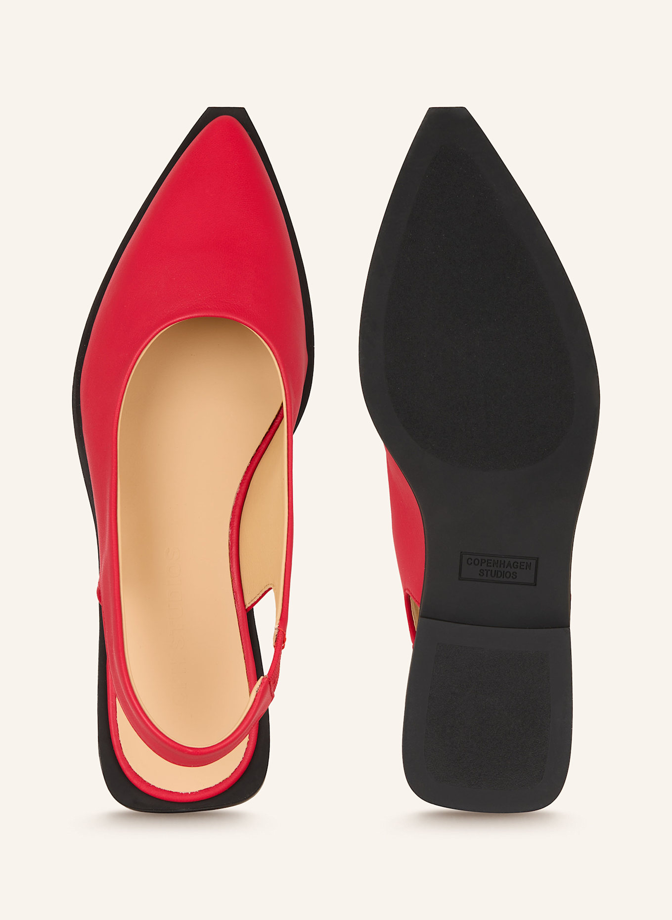 COPENHAGEN Slingback ballerinas CPH416: RED