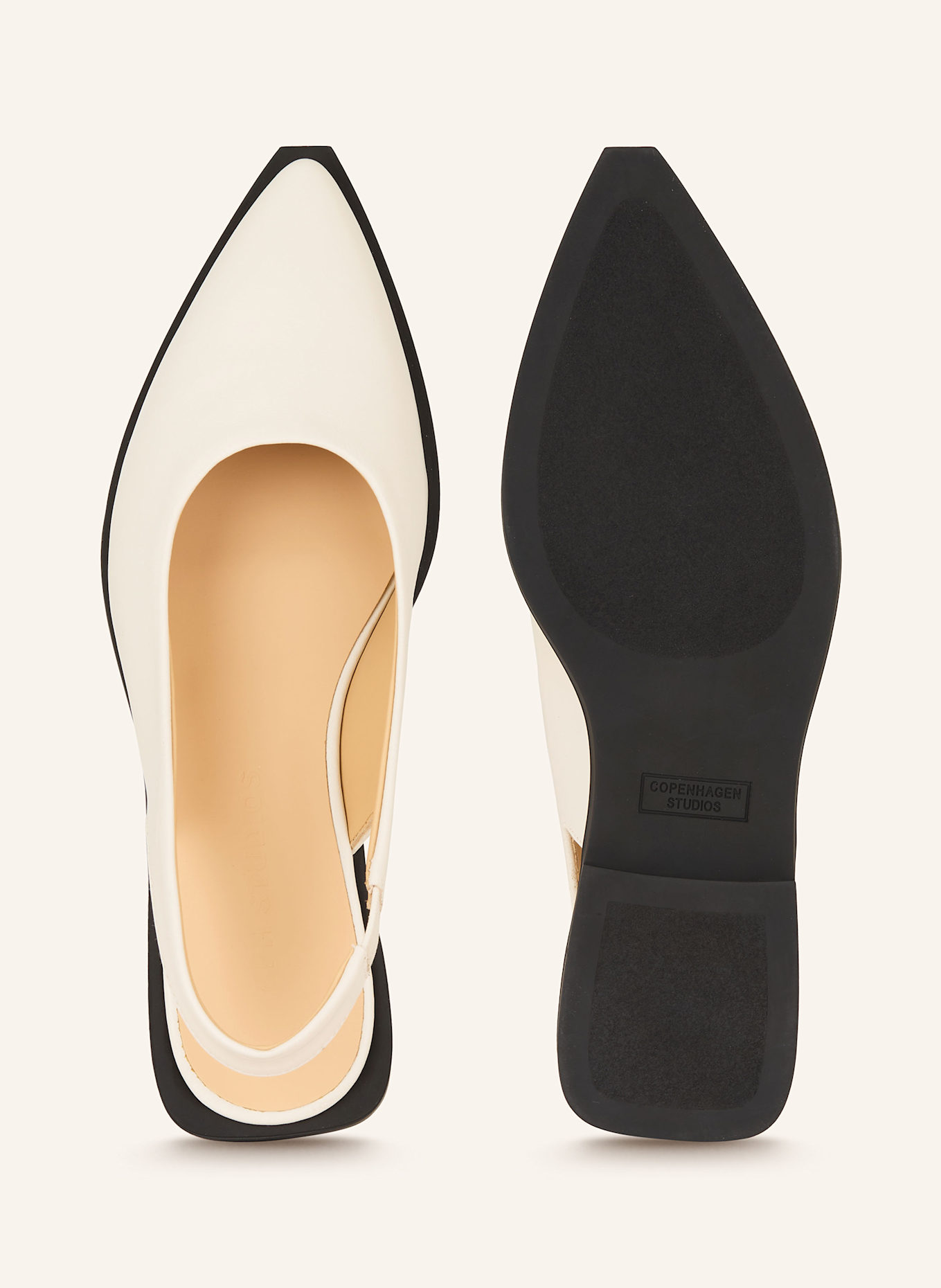 COPENHAGEN Slingback ballerinas CPH416: CREAM