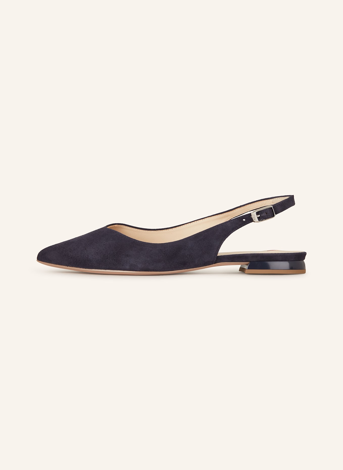 Högl Baleriny z odkrytą piętą: GRANATOWY