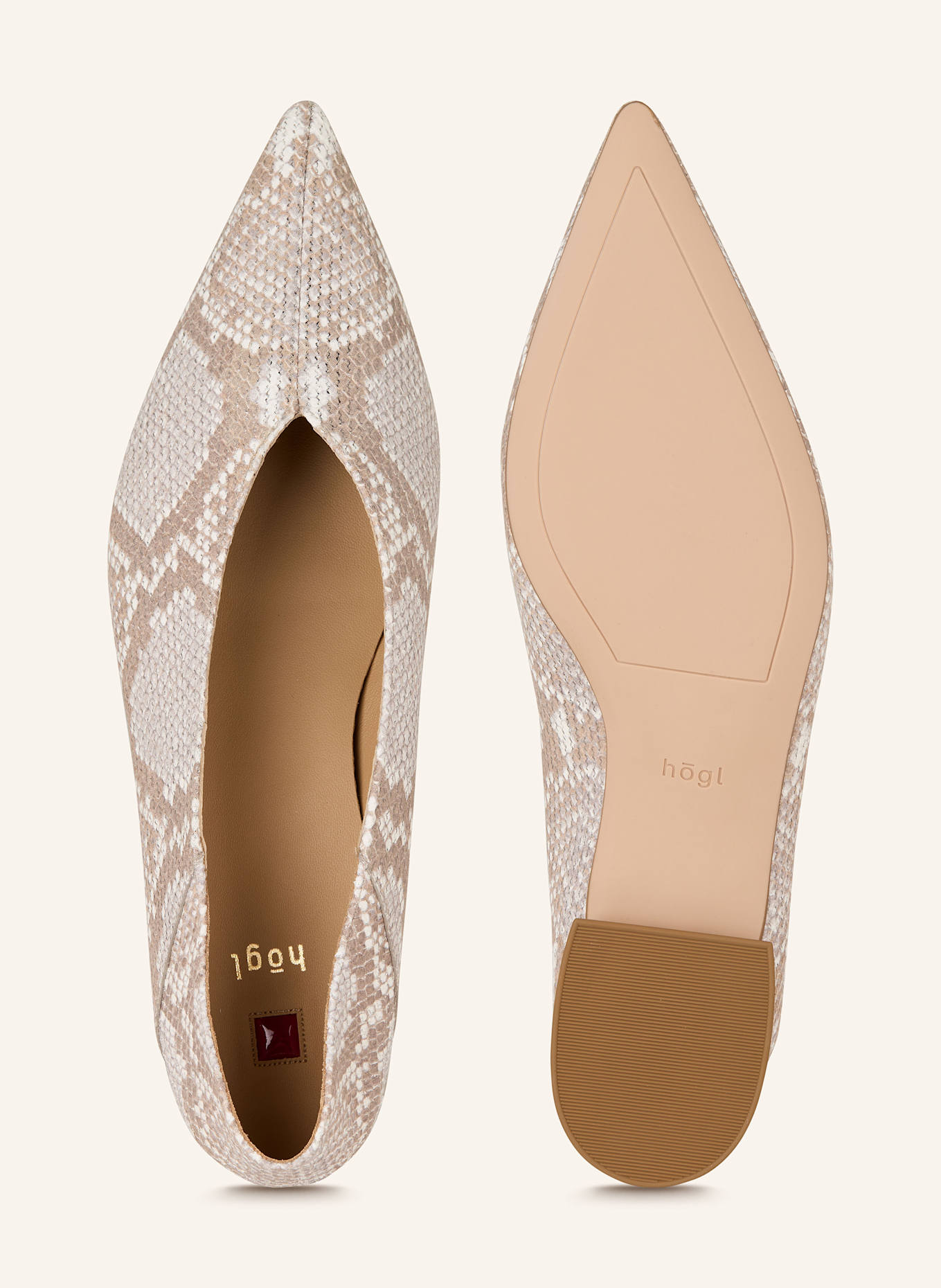 Högl Baleriny: BIAŁY/ SZAROBRĄZOWY