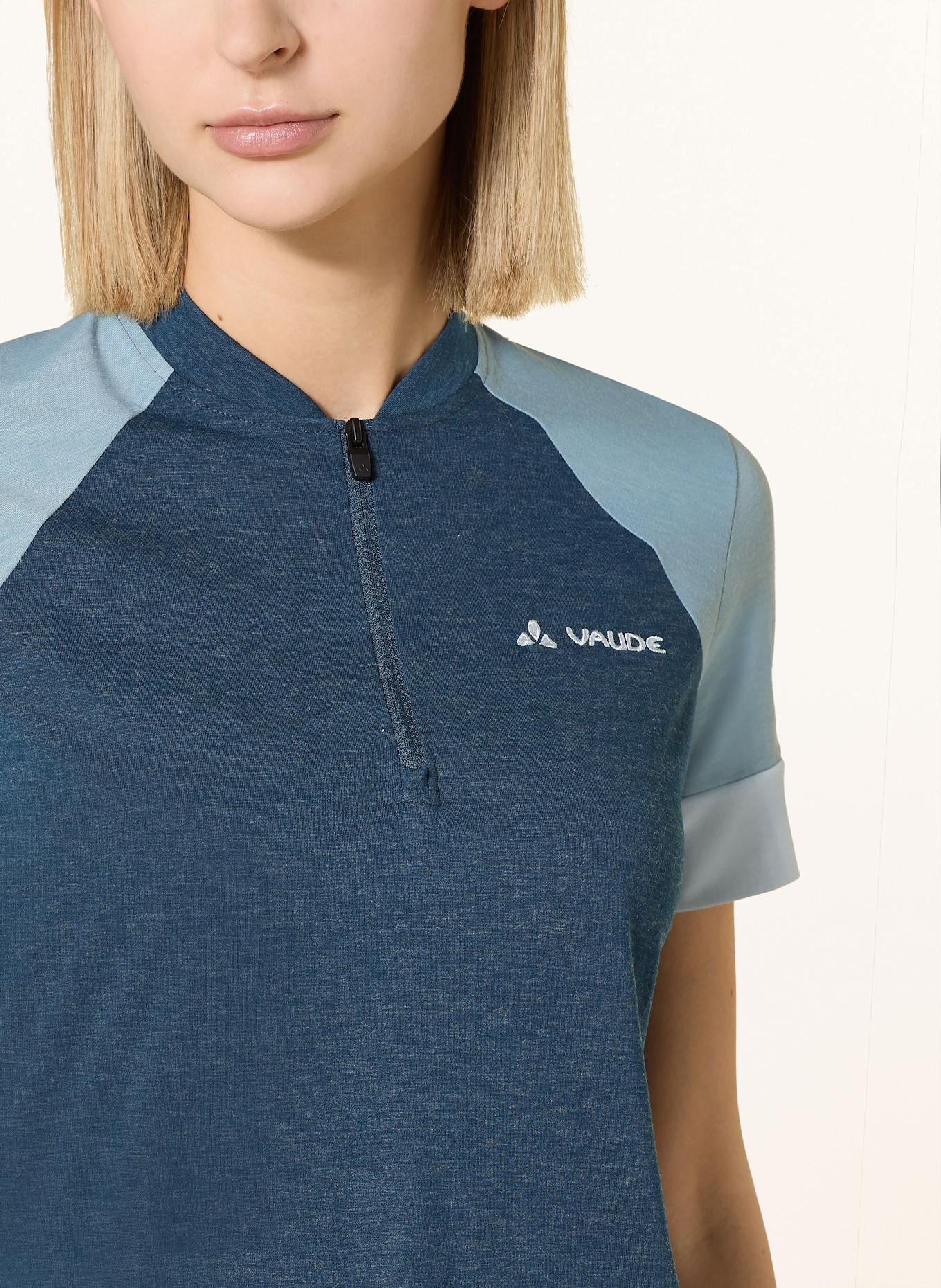 VAUDE Cycling shirt ALTISSIMO: DARK BLUE / BLUE GRAY