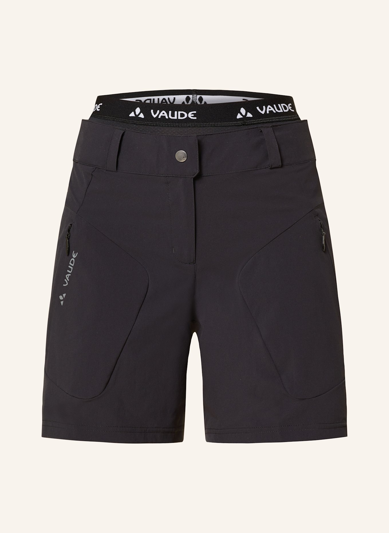 VAUDE Radhose mit gepolstertem Einsatz ALTISSIMO SHORTY: SCHWARZ