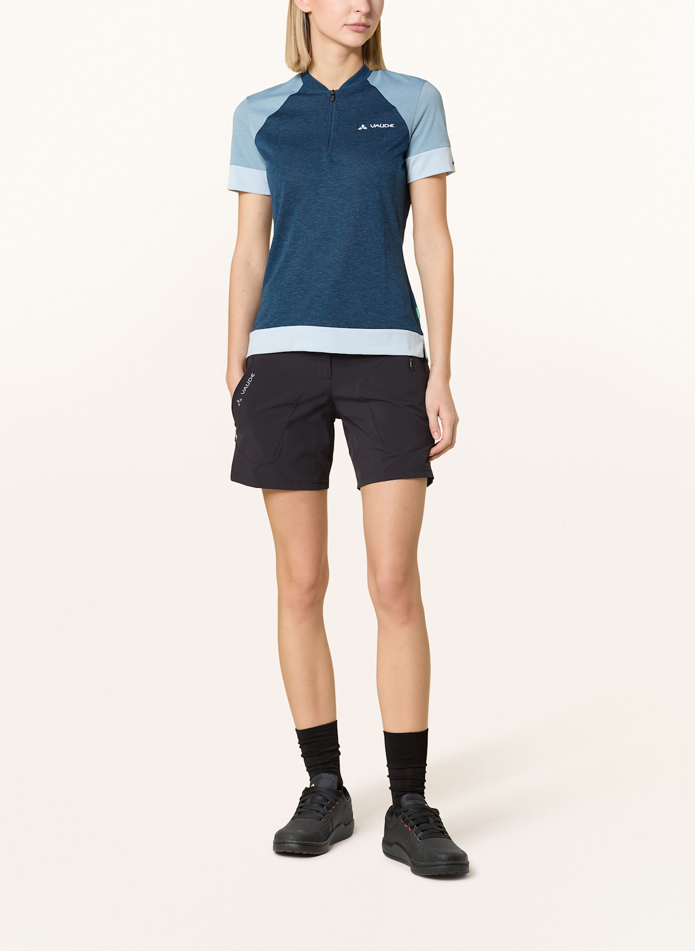 VAUDE Radhose mit gepolstertem Einsatz ALTISSIMO SHORTY: SCHWARZ