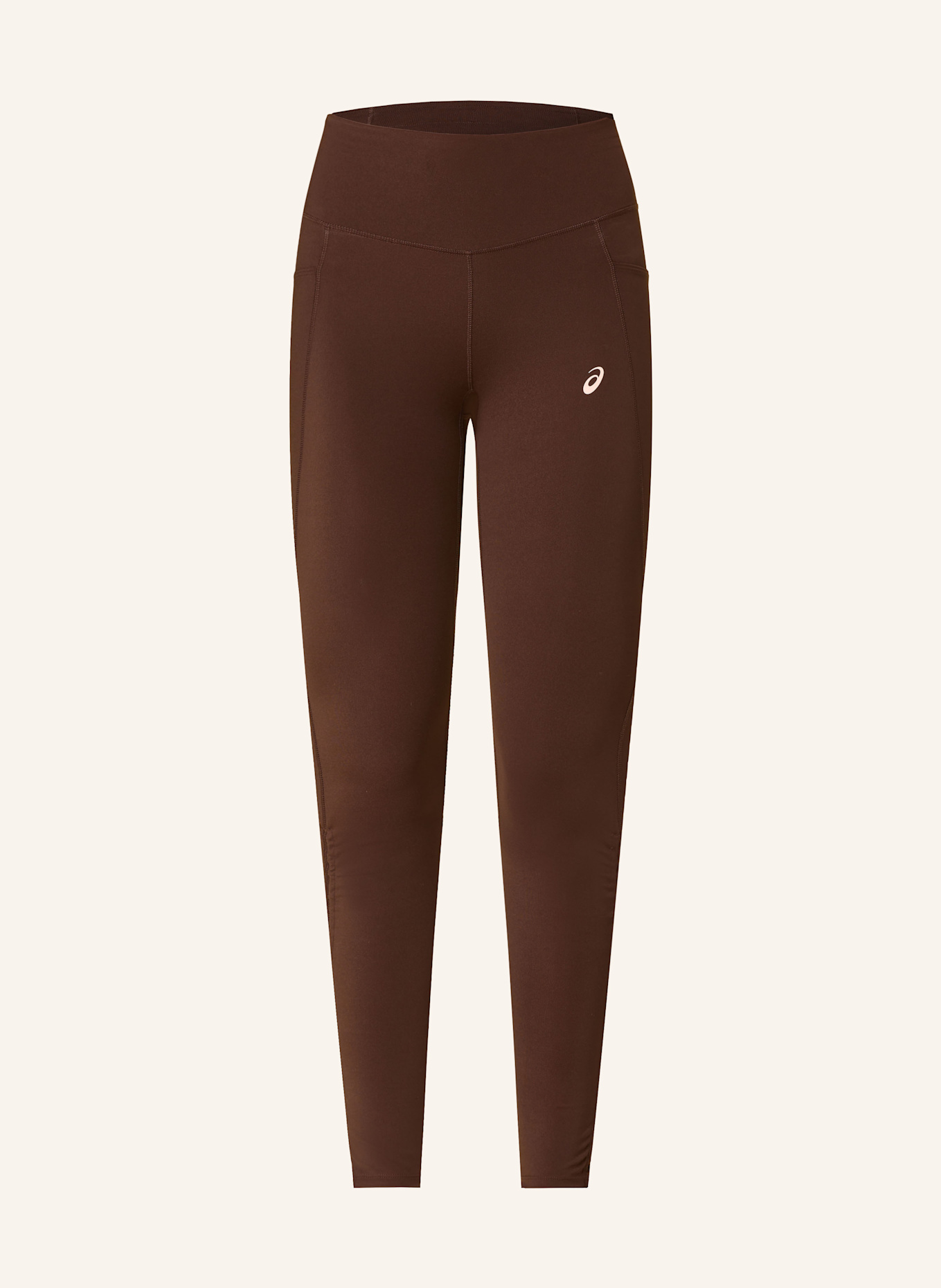 ASICS NAGINO running leggings, Color: DARK BROWN (Image 1)
