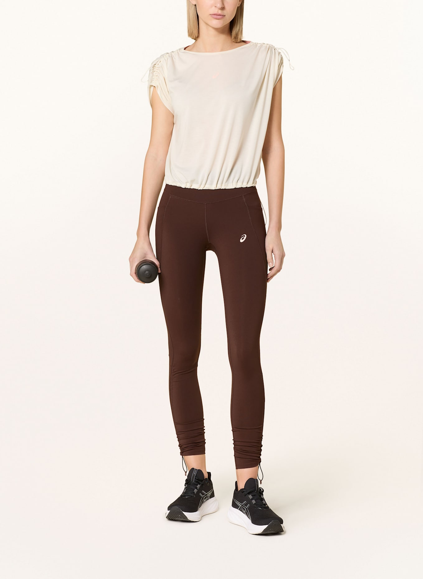 ASICS NAGINO running leggings, Color: DARK BROWN (Image 2)