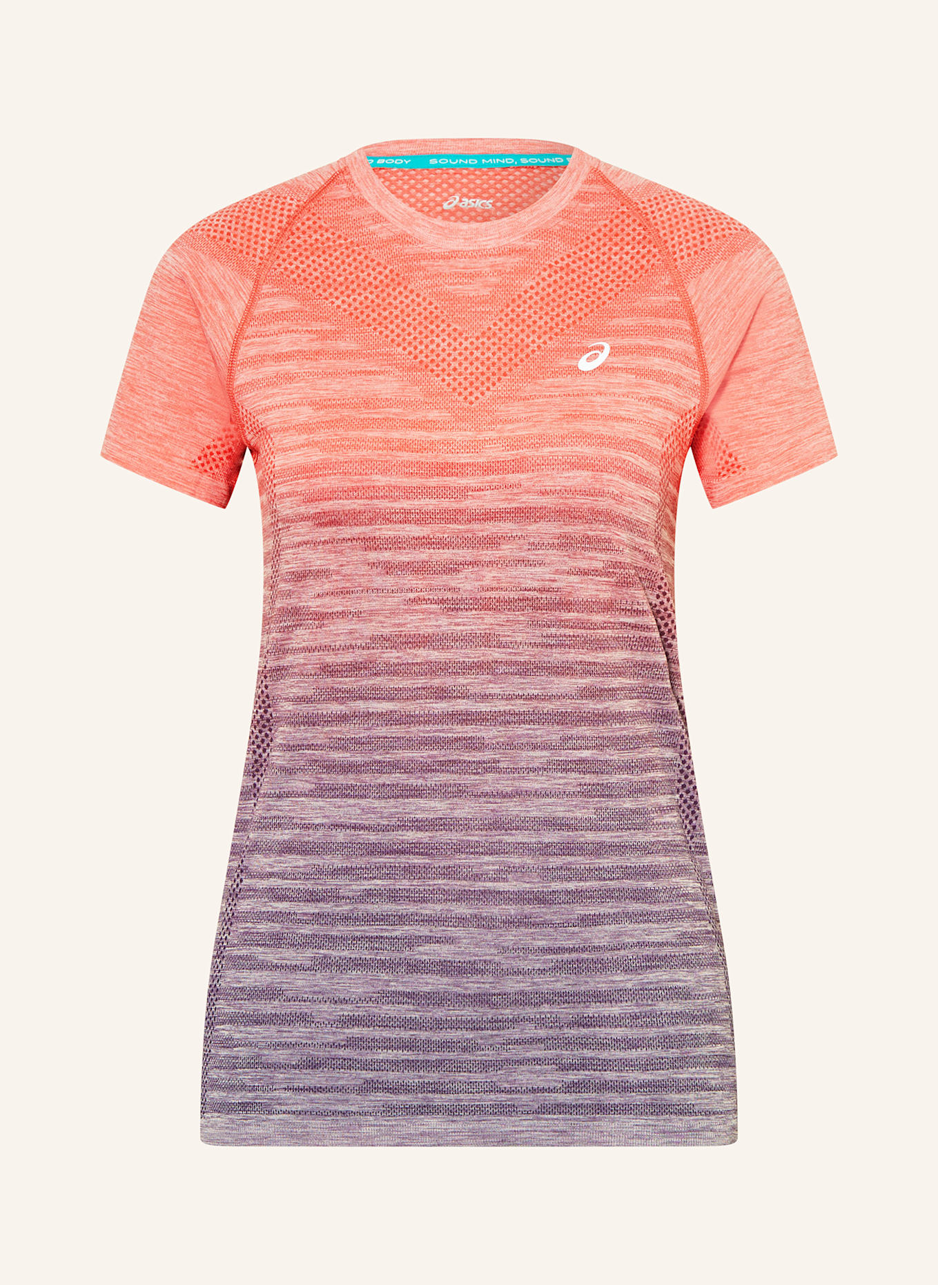 ASICS Laufshirt SEAMLESS in hellrot/ lila