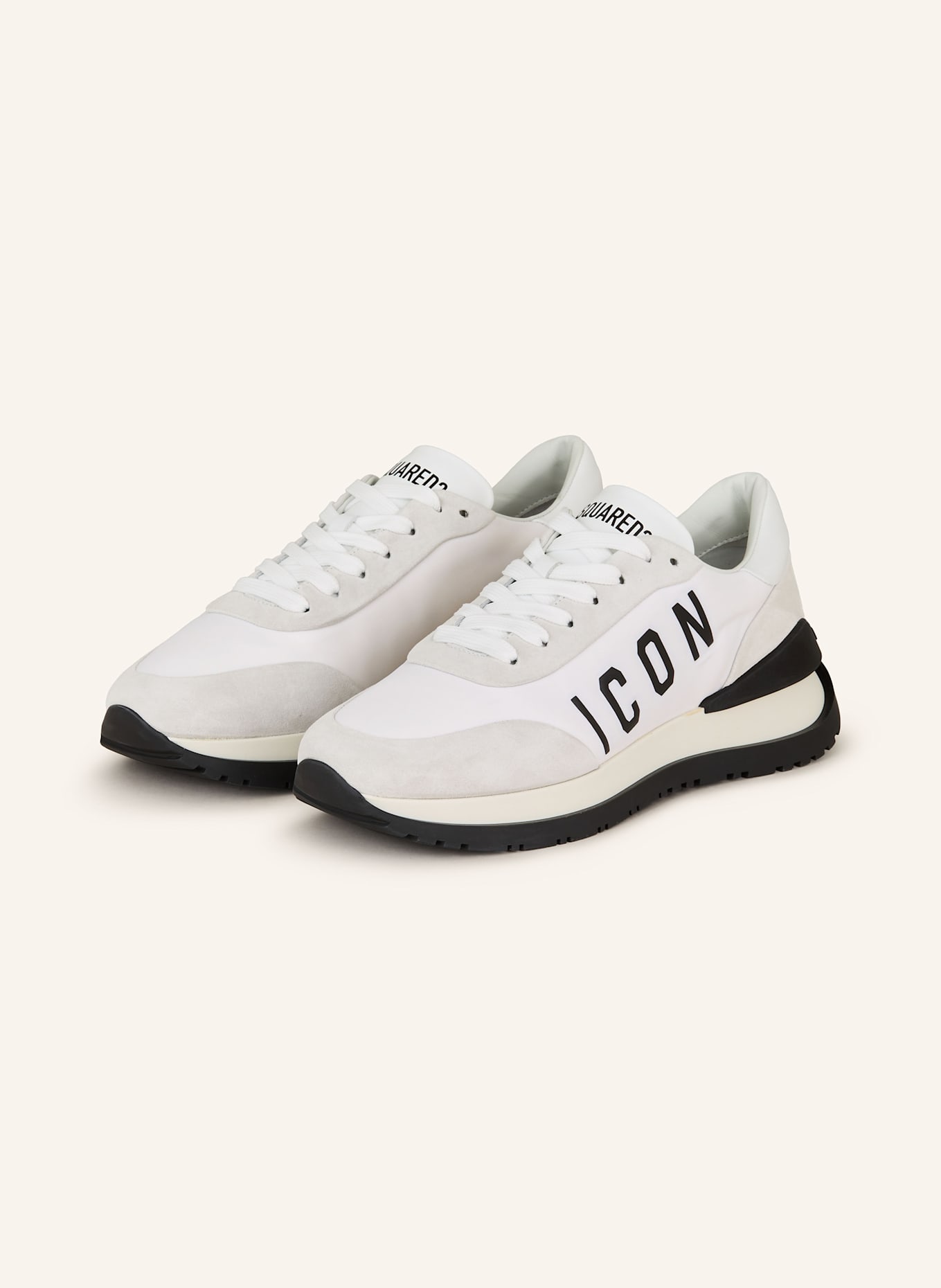 DSQUARED2 Sneaker RUNNING: WEISS/ HELLGRAU