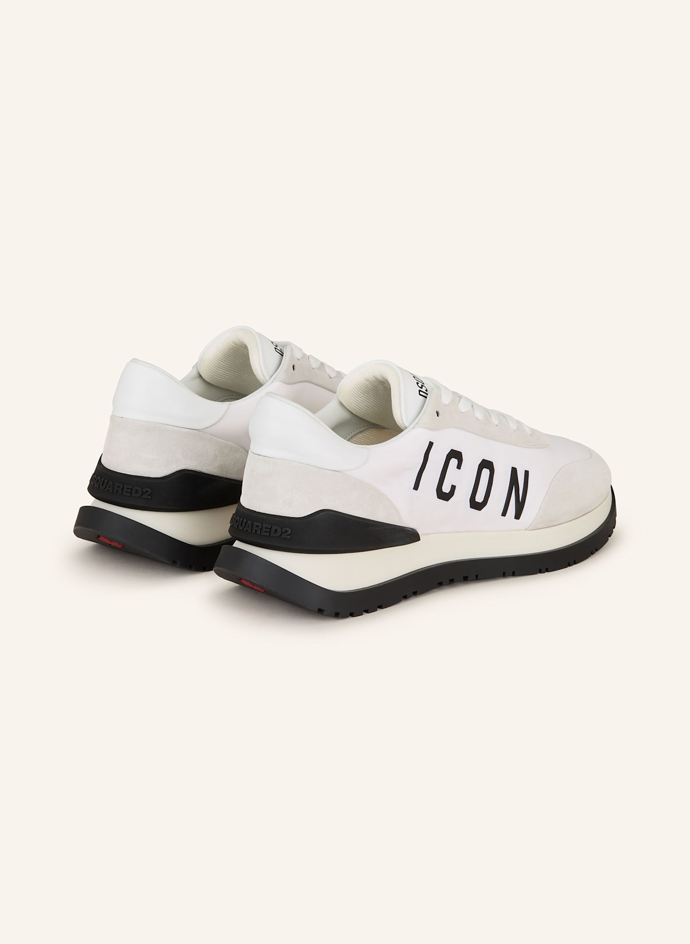 DSQUARED2 Sneaker RUNNING: WEISS/ HELLGRAU