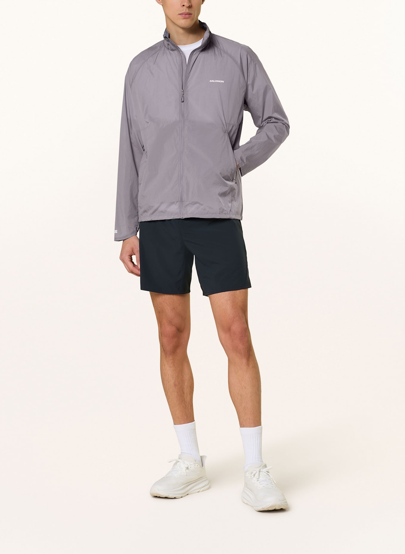 SALOMON Laufjacke SHAKEOUT FLY: BLAUGRAU