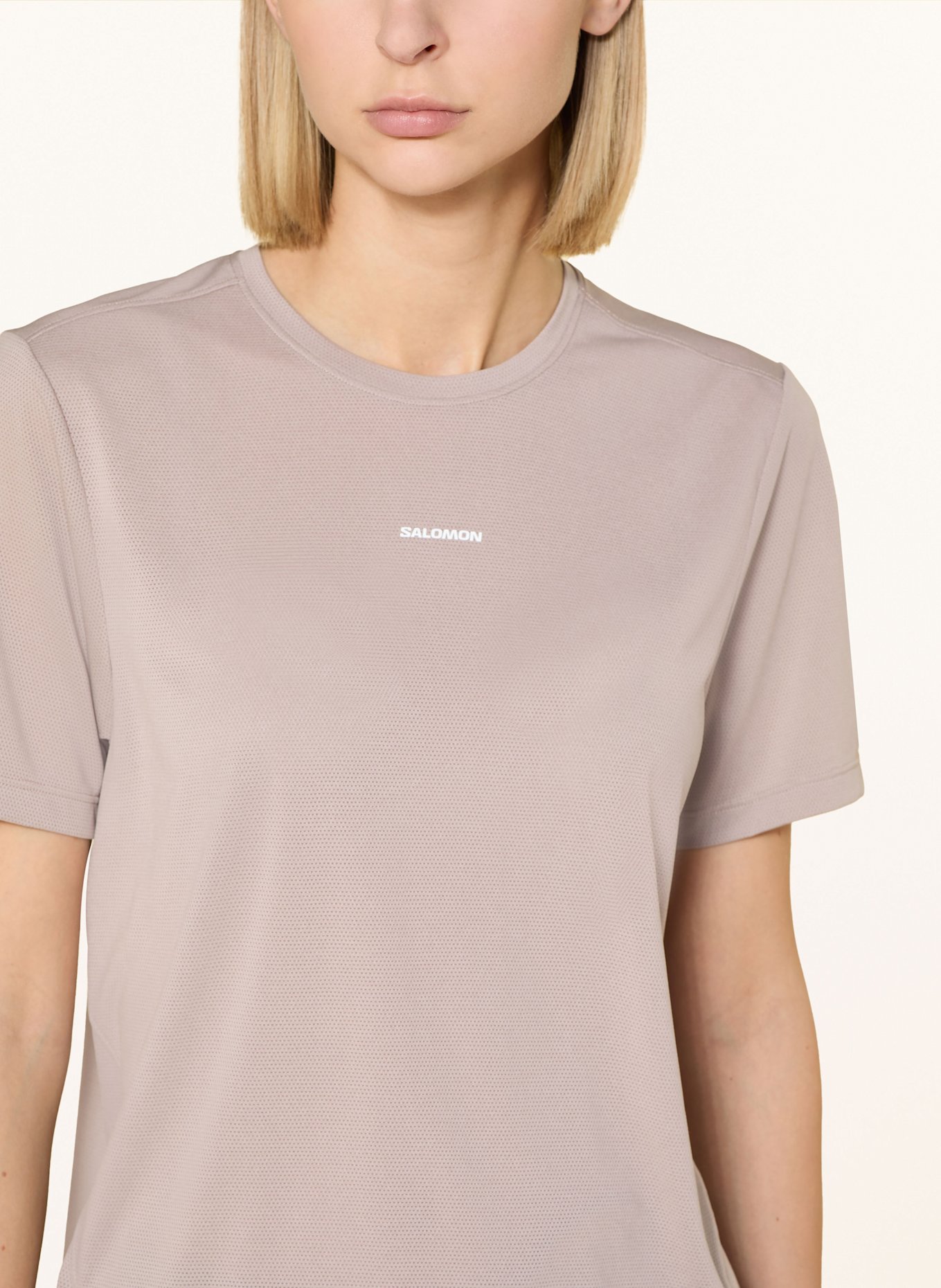 SALOMON Laufshirt SHKOUT CORE: TAUPE