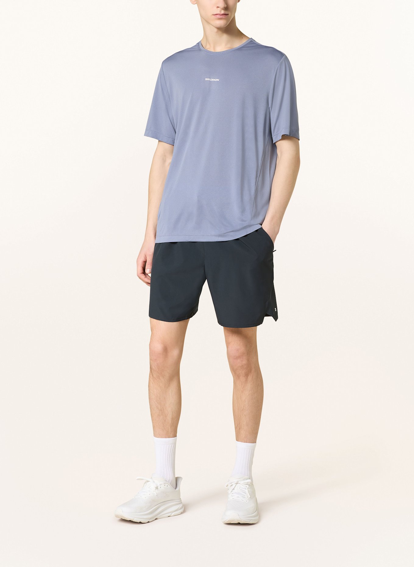 SALOMON Laufshirt SHKOUT CORE: BLAUGRAU