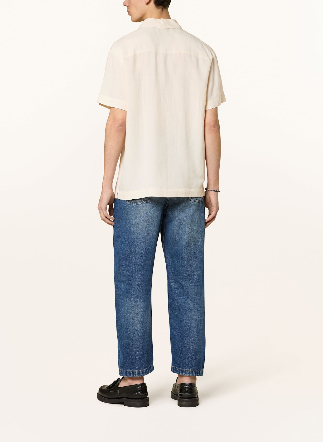 A.P.C. Kurzarm-Hemd ROY Comfort Fit mit Leinen: ECRU