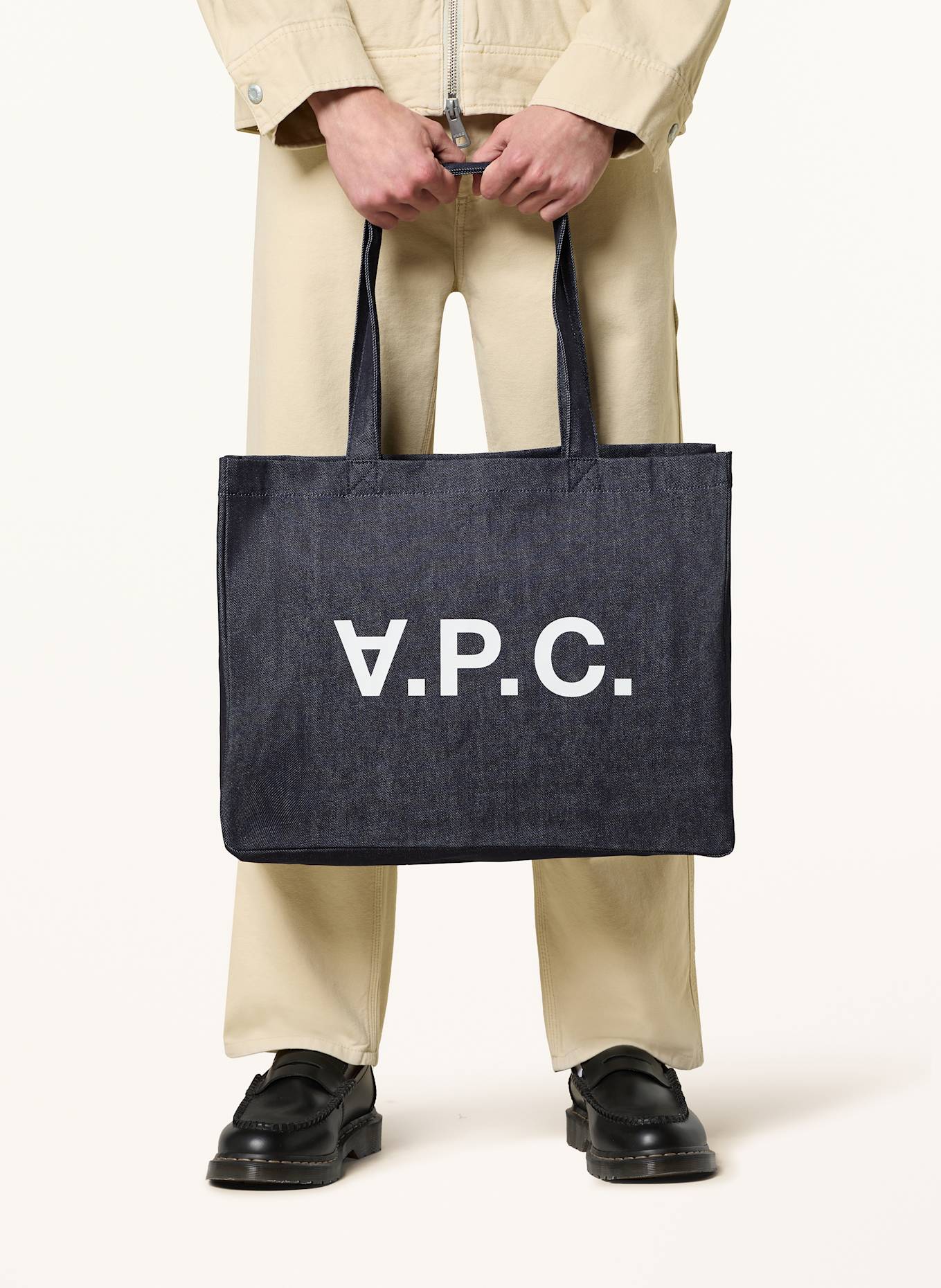A.P.C. Shopper in Jeansoptik: DUNKELBLAU