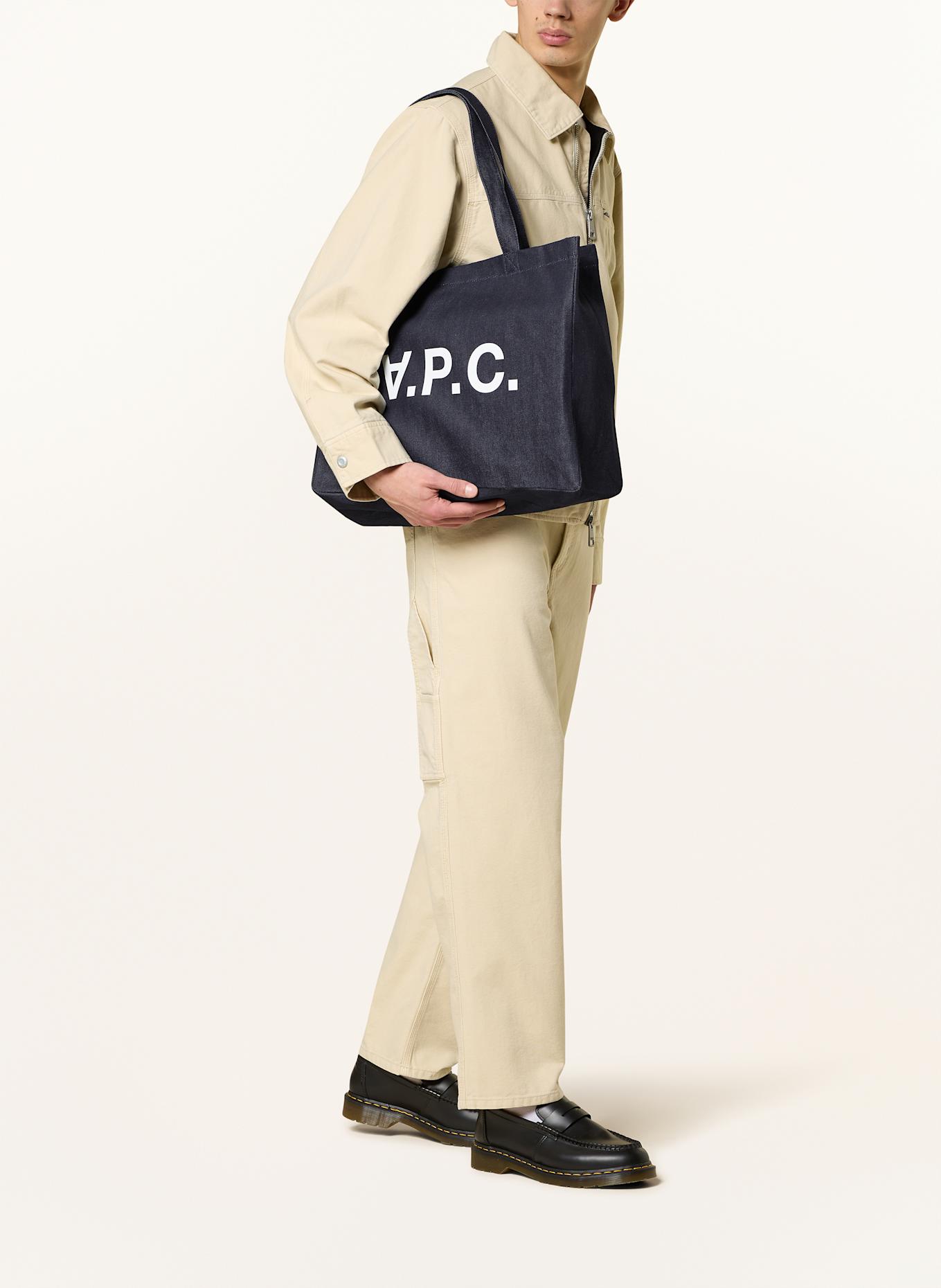 A.P.C. Shopper in Jeansoptik: DUNKELBLAU
