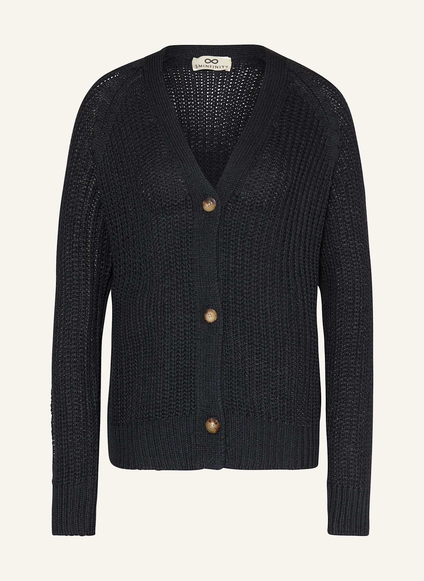 SMINFINITY Strickjacke aus Seide: DUNKELBLAU