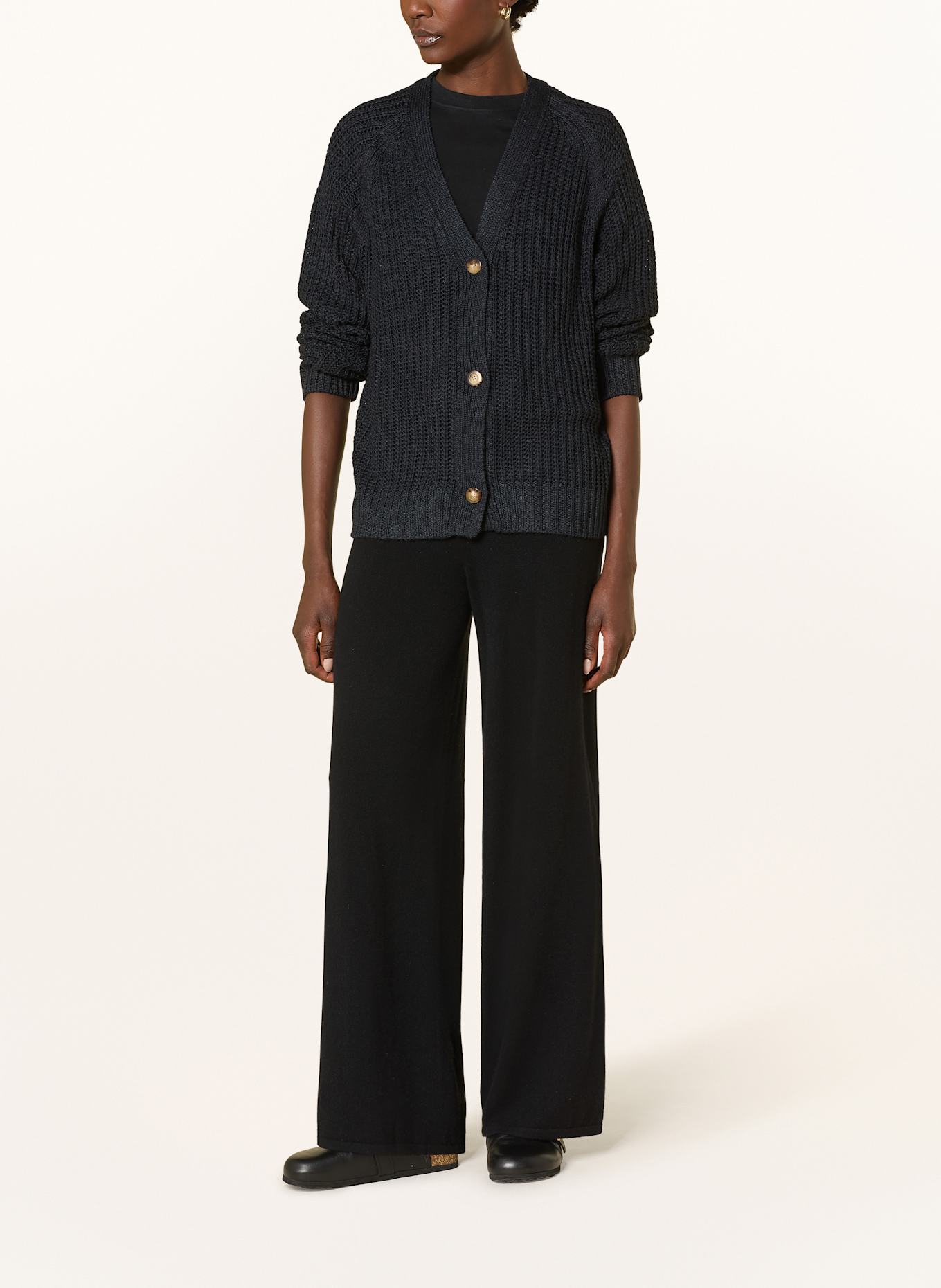 SMINFINITY Strickjacke aus Seide: DUNKELBLAU