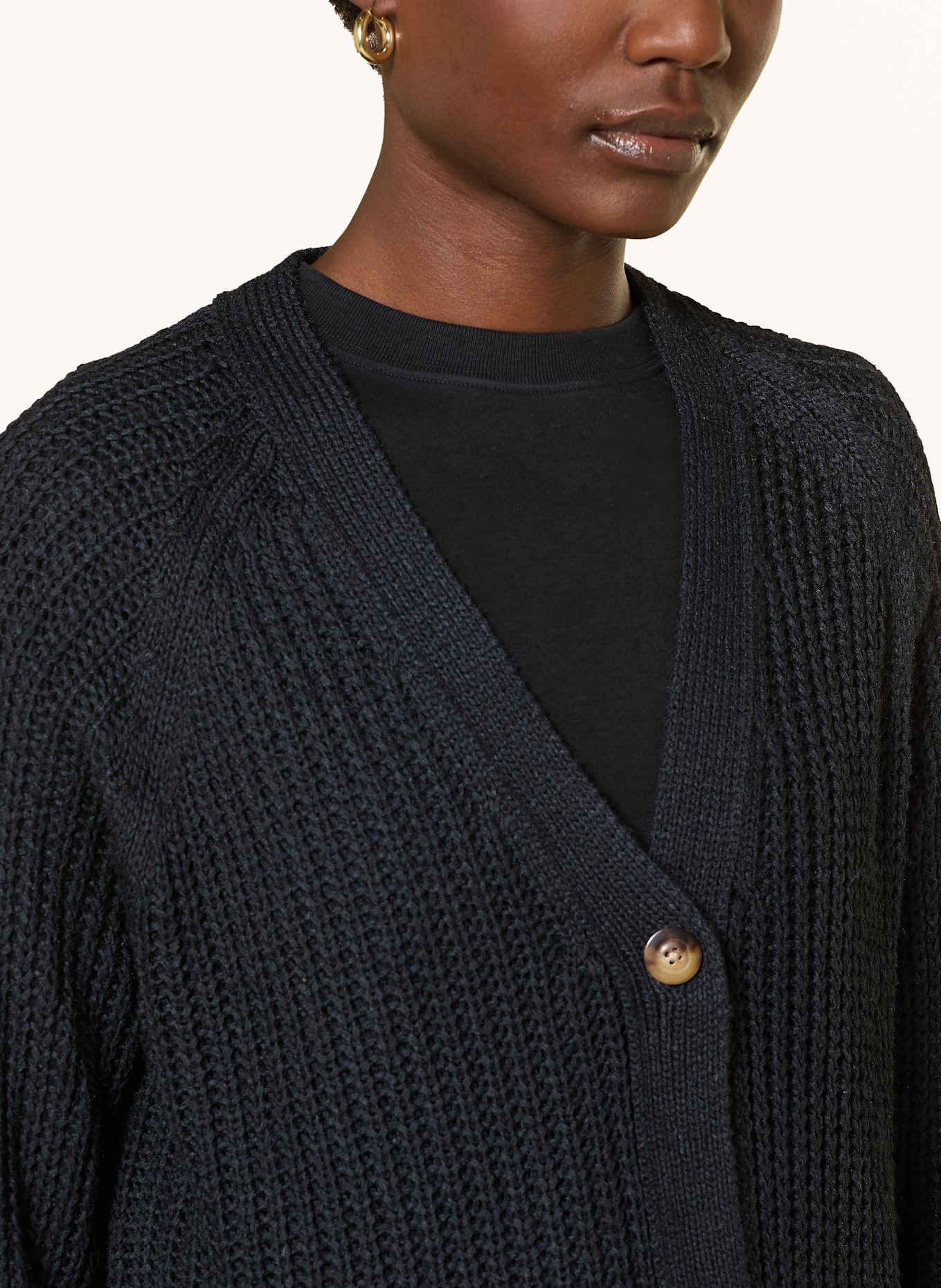 SMINFINITY Strickjacke aus Seide: DUNKELBLAU