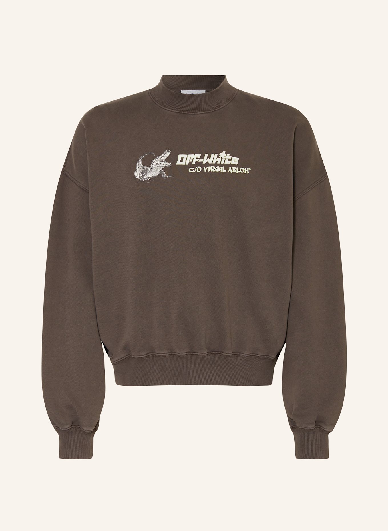 Off-White Oversized sweatshirt: DARK GRAY / GREEN / WHITE