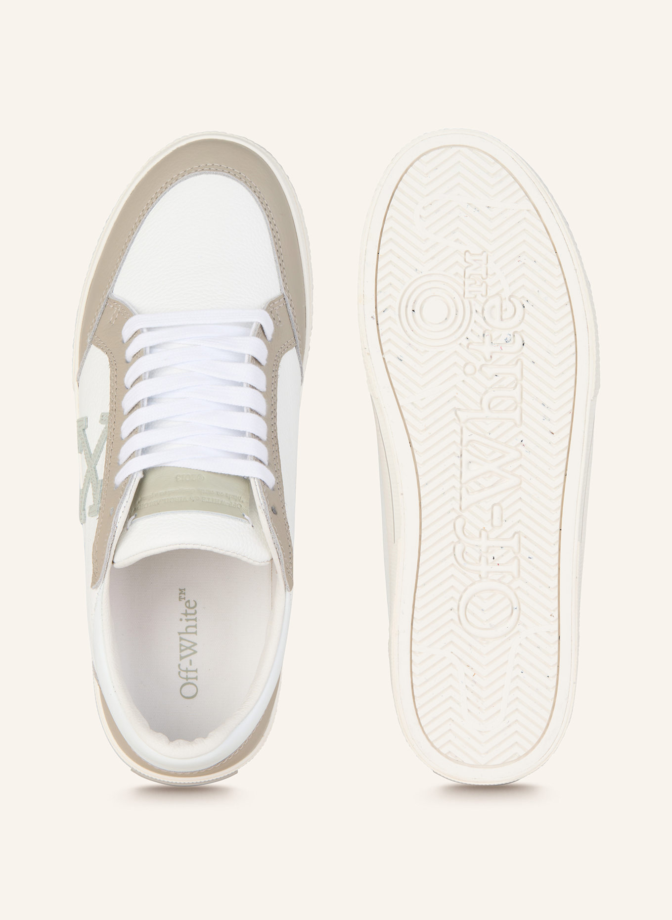 Off-White Sneakers NEW LOW VULCANIZED: WHITE / LIGHT GRAY