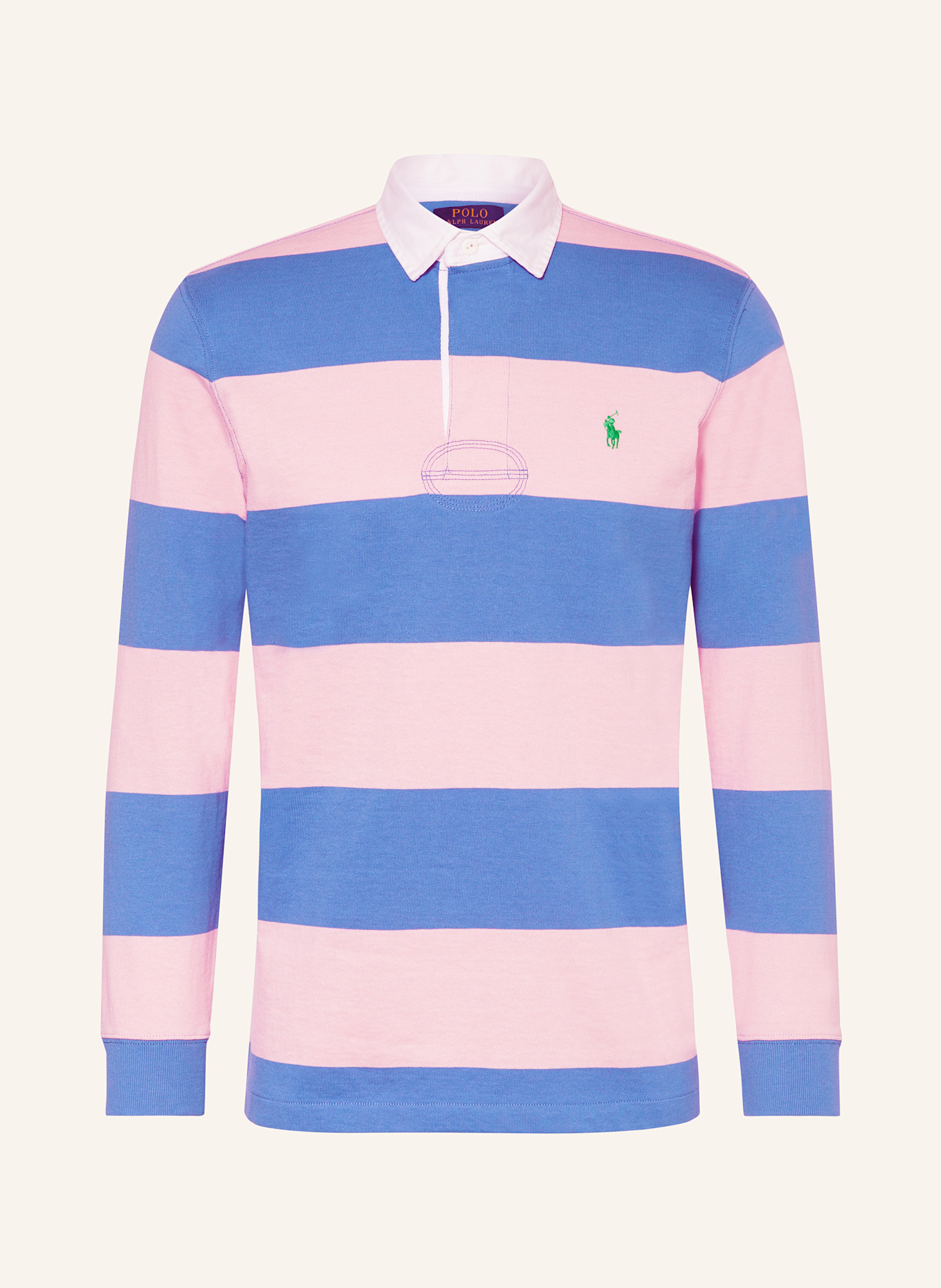 POLO RALPH LAUREN Rugbyshirt Classic Fit: BLAU / ROSA