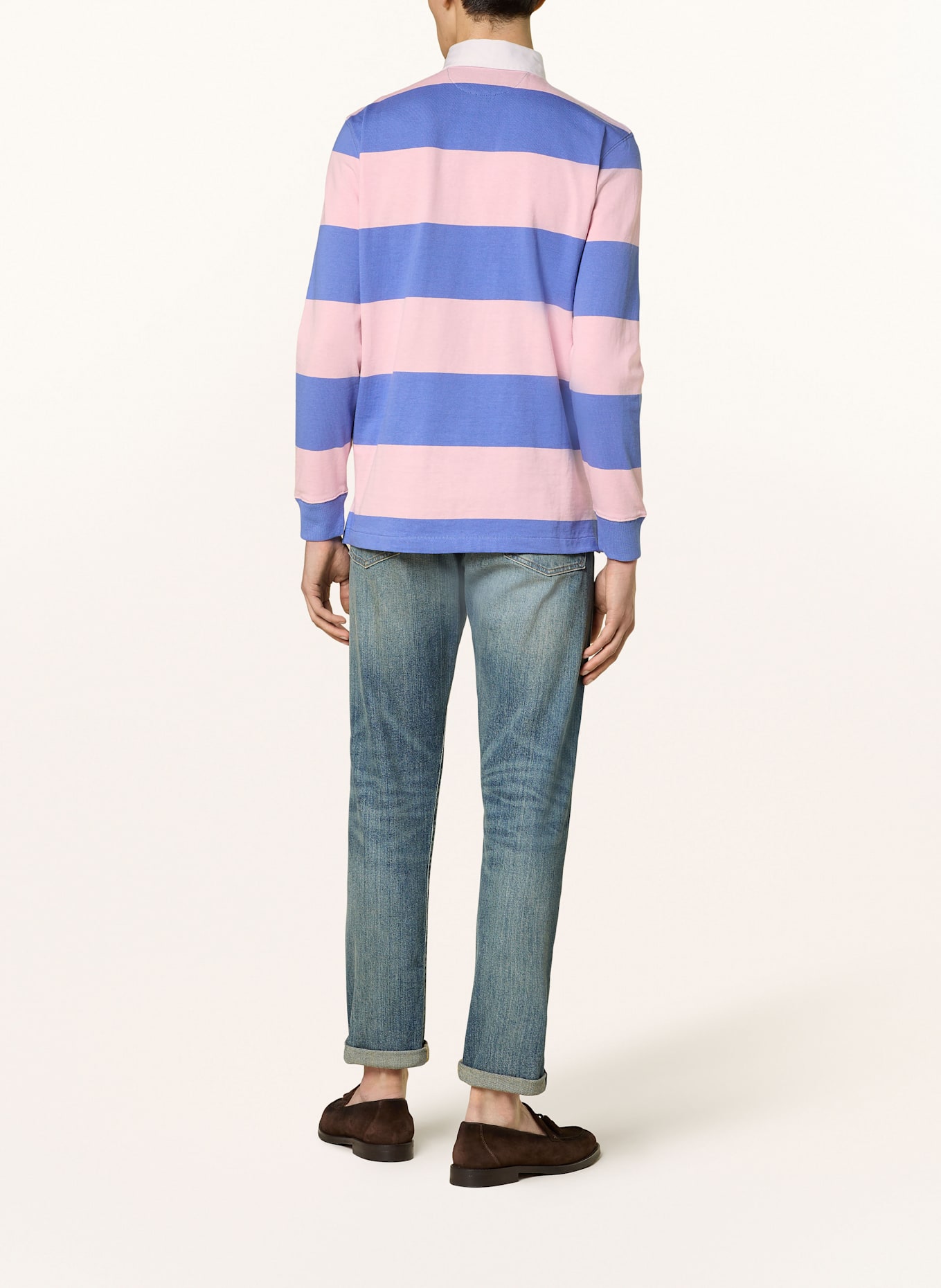 POLO RALPH LAUREN Rugbyshirt Classic Fit: BLAU / ROSA