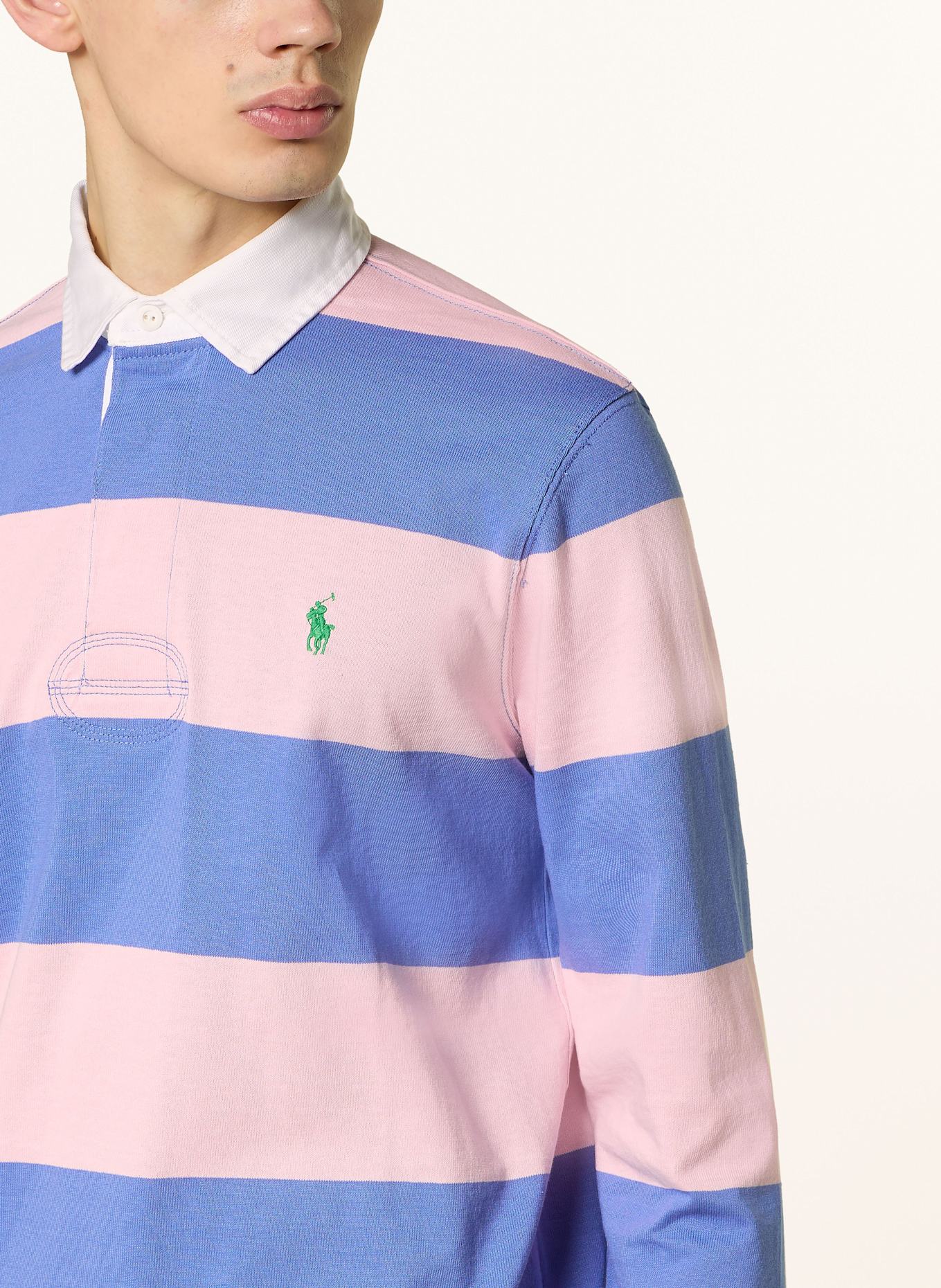 POLO RALPH LAUREN Rugbyshirt Classic Fit: BLAU / ROSA