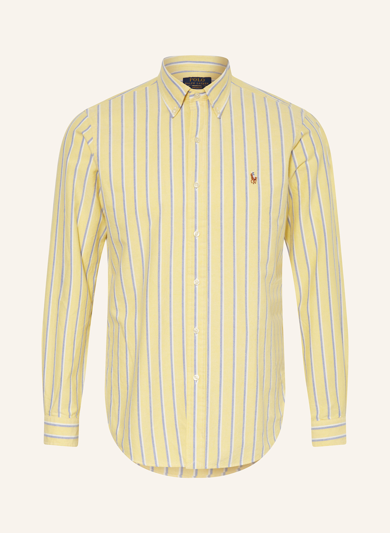 POLO RALPH LAUREN Oxfordhemd Custom Fit: GELB / BLAU