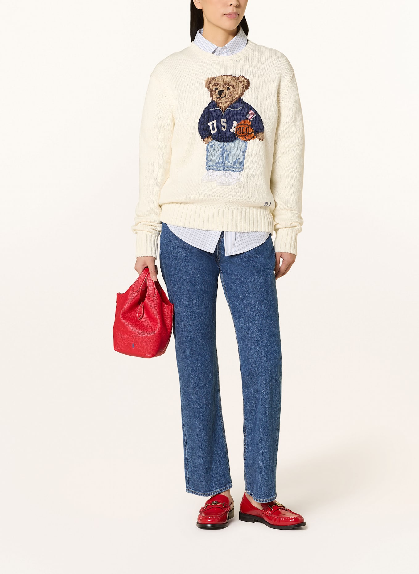 POLO RALPH LAUREN Pullover: WEISS