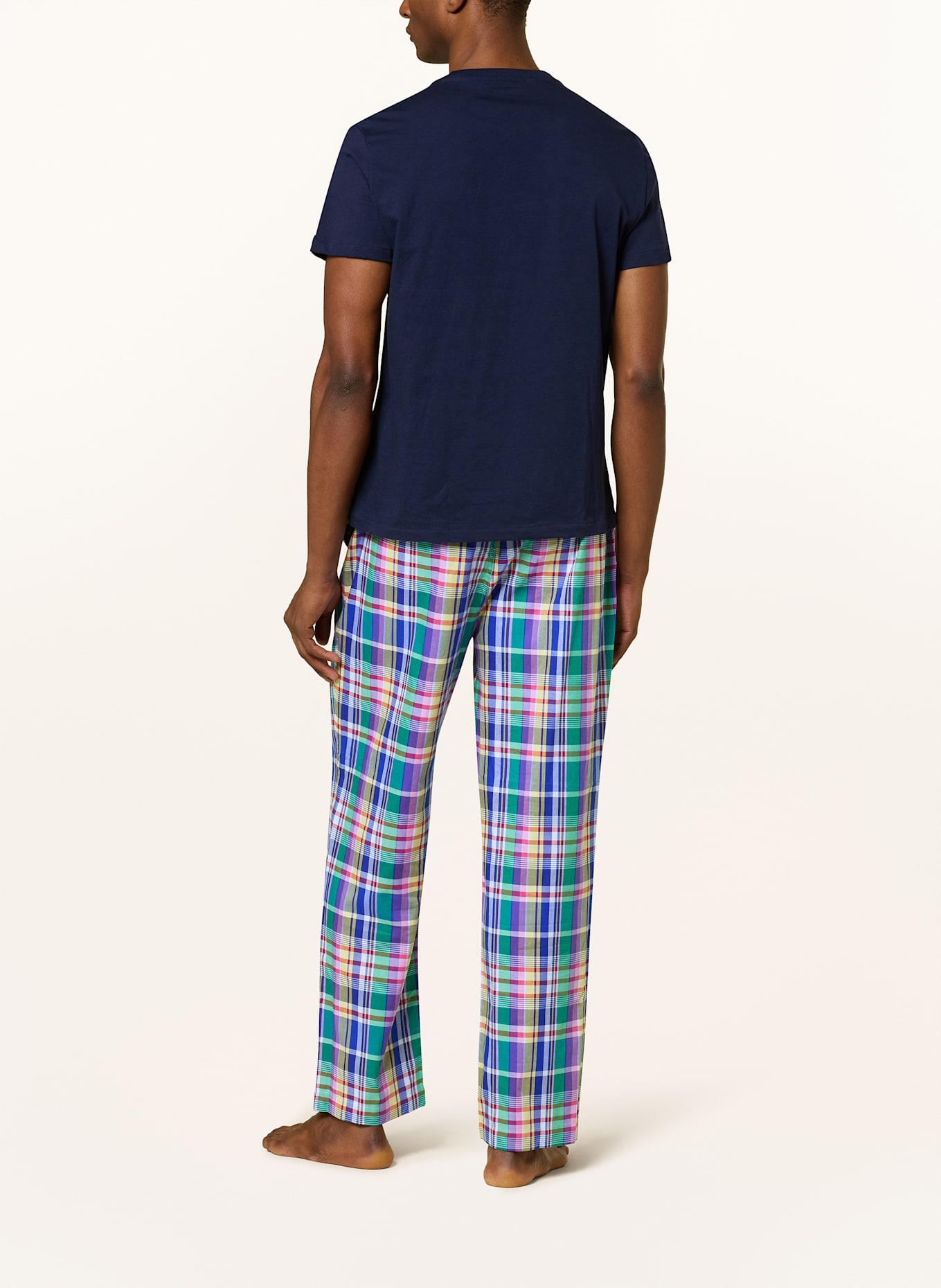 POLO RALPH LAUREN Pajamas: DARK BLUE / PURPLE / YELLOW