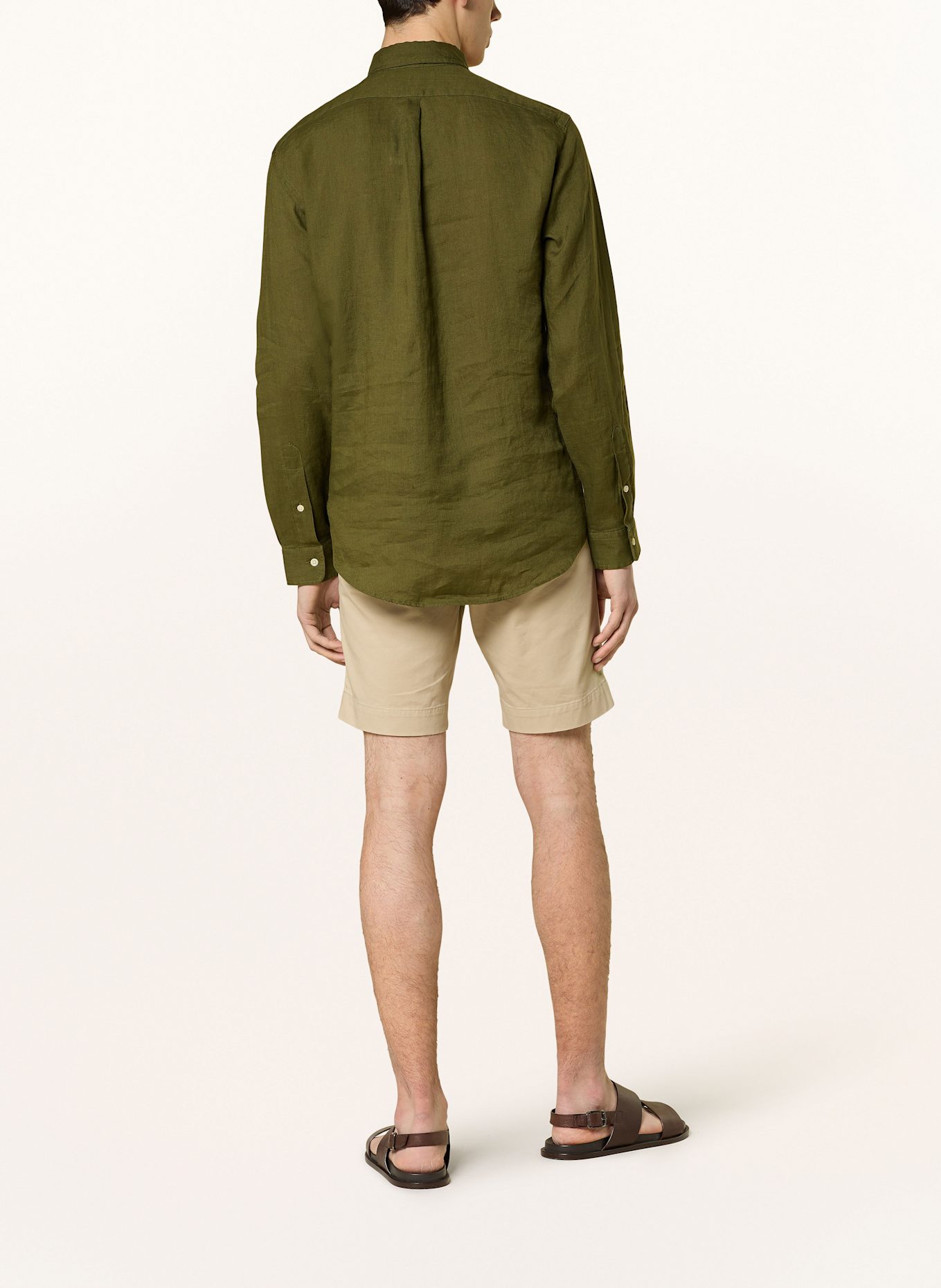 POLO RALPH LAUREN Leinenhemd Custom Fit: OLIV
