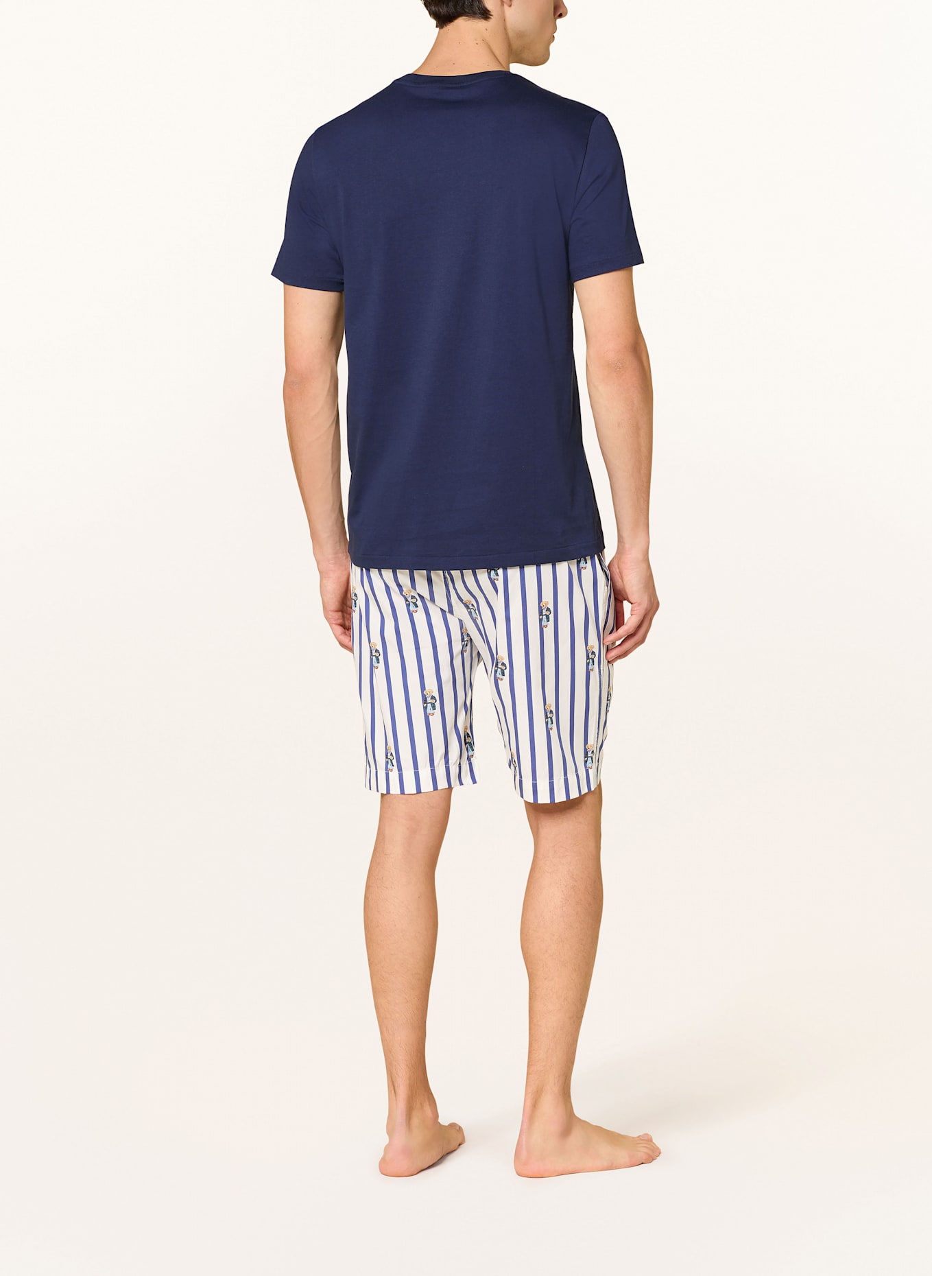 POLO RALPH LAUREN Lounge-Shorts: WEISS/ DUNKELBLAU
