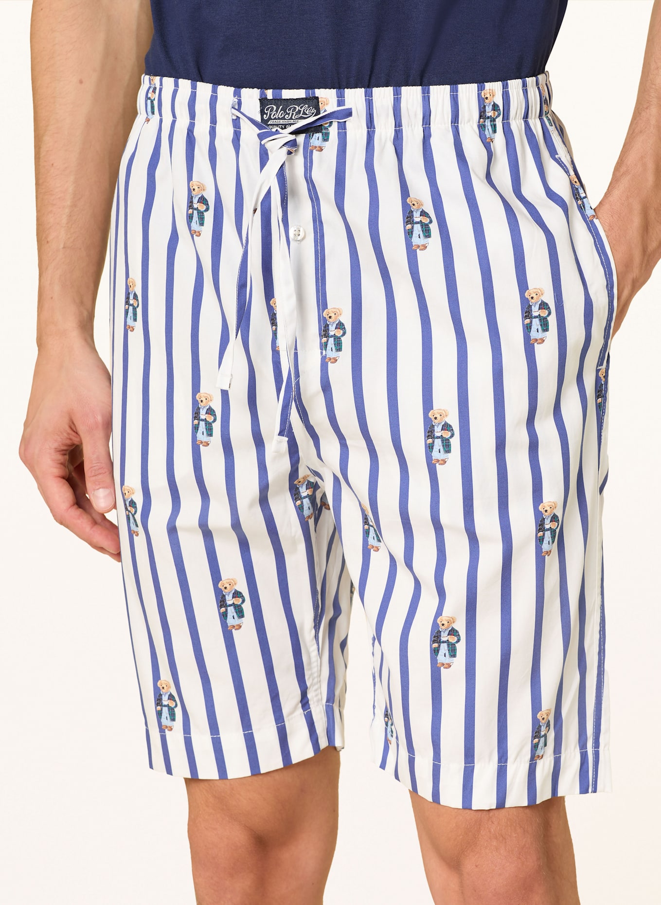 POLO RALPH LAUREN Lounge-Shorts: WEISS/ DUNKELBLAU