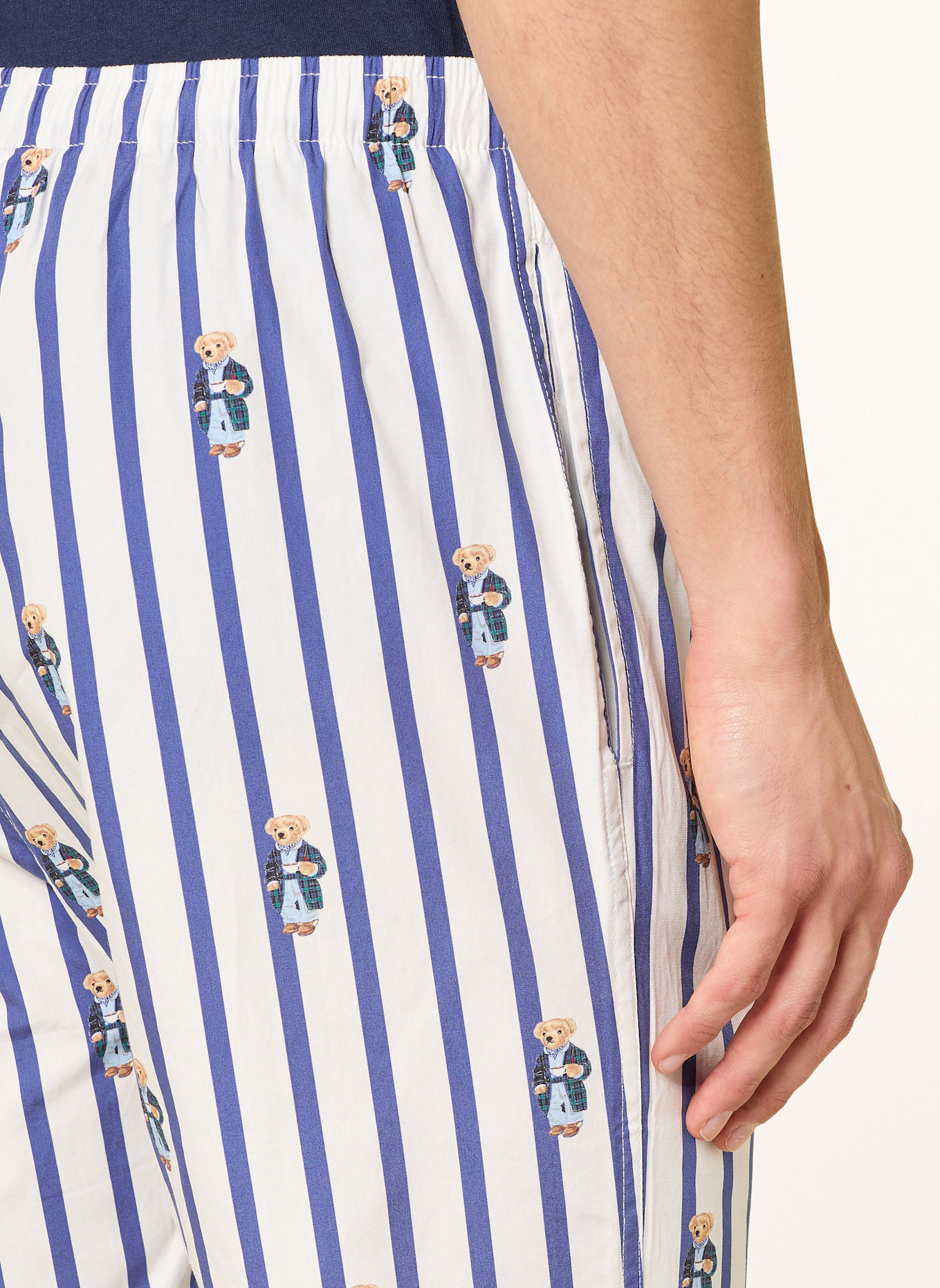 POLO RALPH LAUREN Lounge-Shorts: WEISS/ DUNKELBLAU