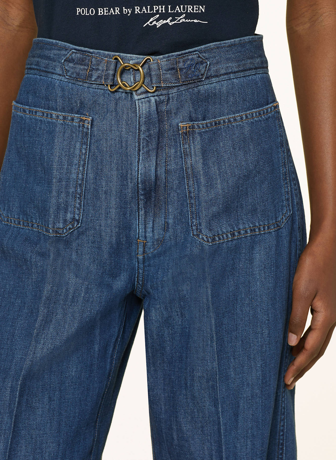 POLO RALPH LAUREN Flared jeans with linen: 001 BELEN WASH