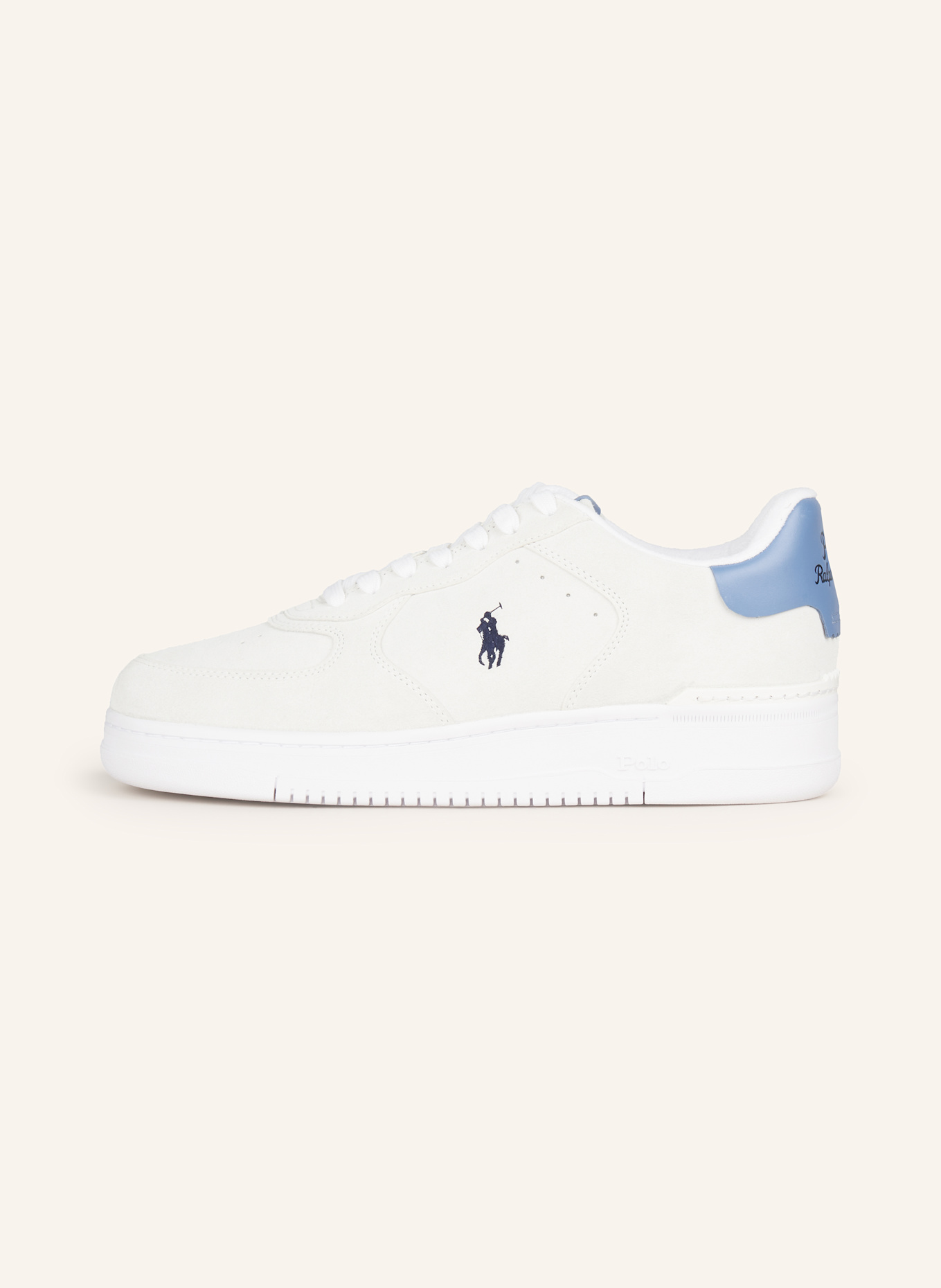 POLO RALPH LAUREN Sneaker: WEISS / BLAUGRAU