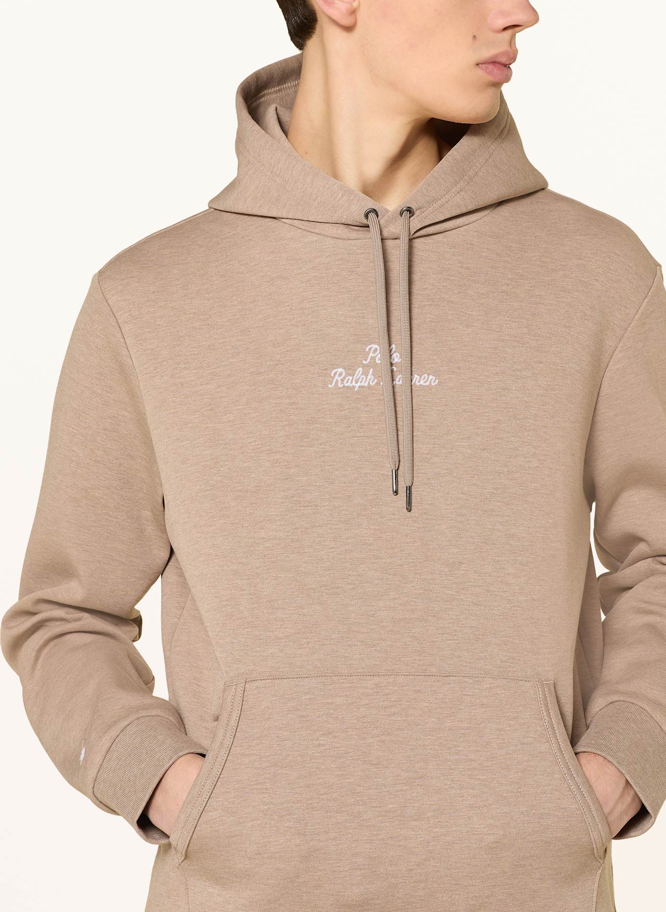 long sleeved polo Zip-fastened shirt bottega veneta t shirt Hoodie: HELLBRAUN