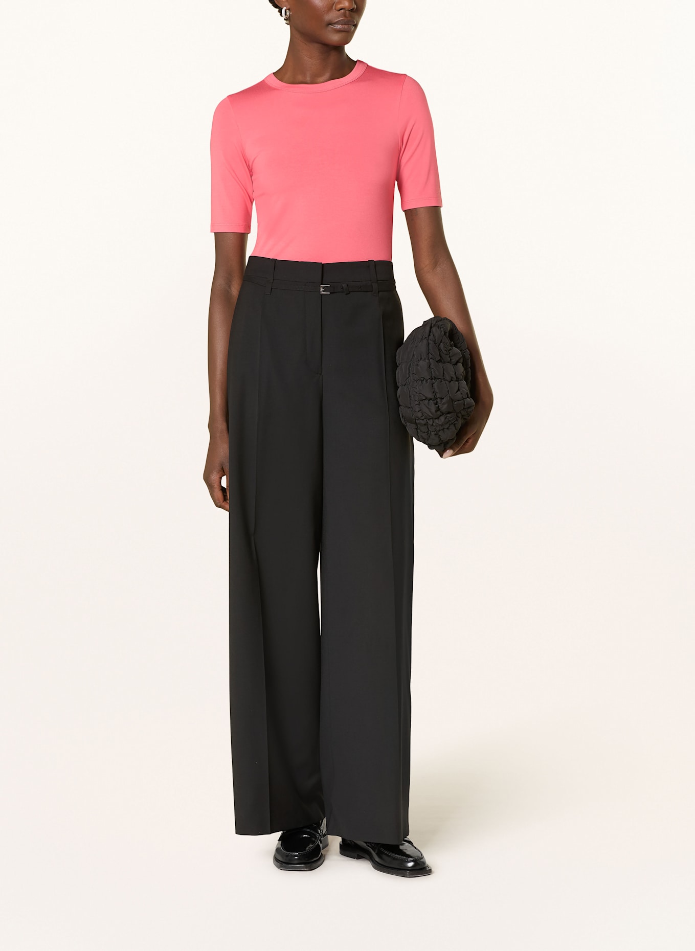 BOSS Wide leg trousers TILDA: BLACK