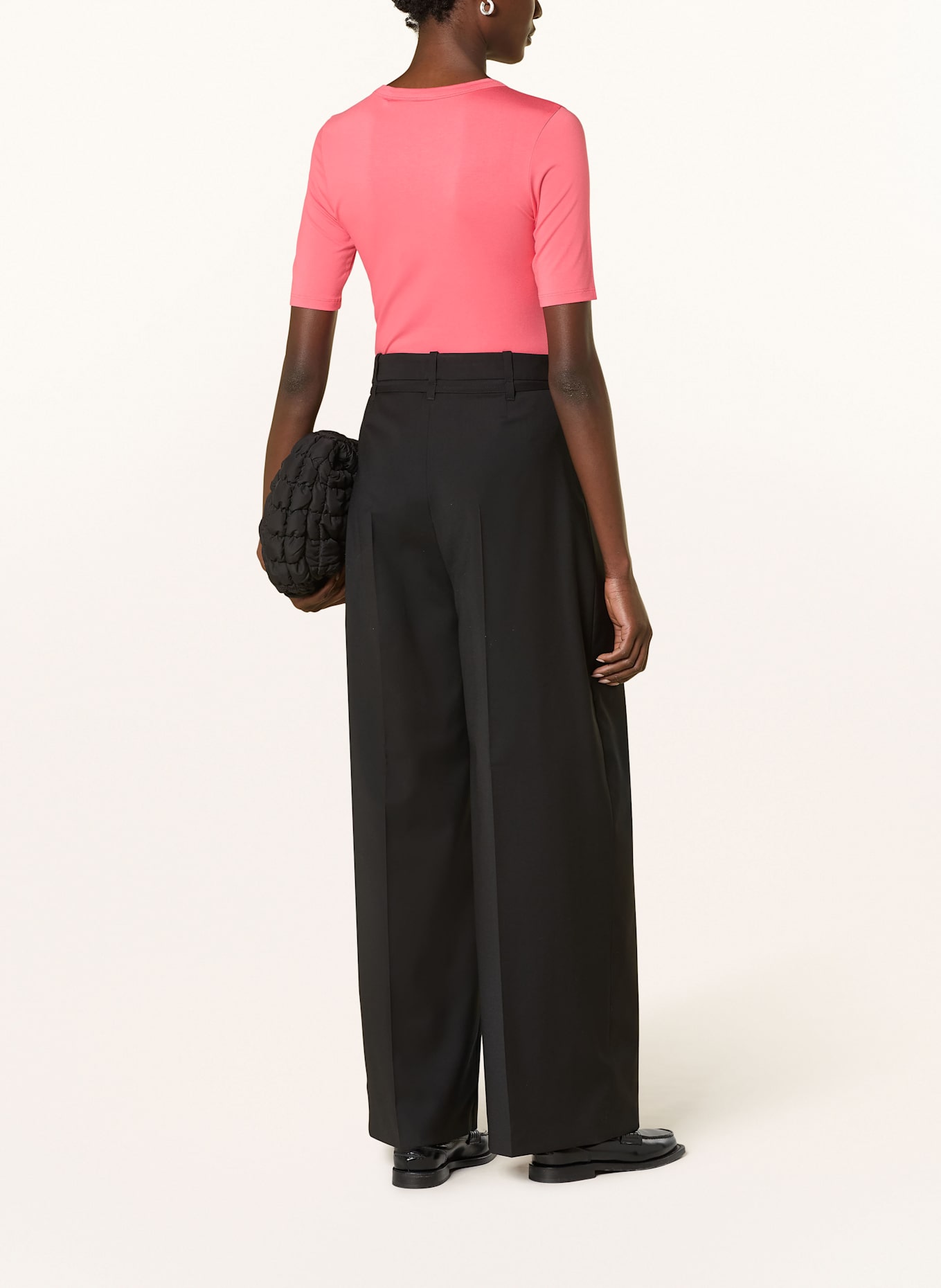 BOSS Wide leg trousers TILDA: BLACK