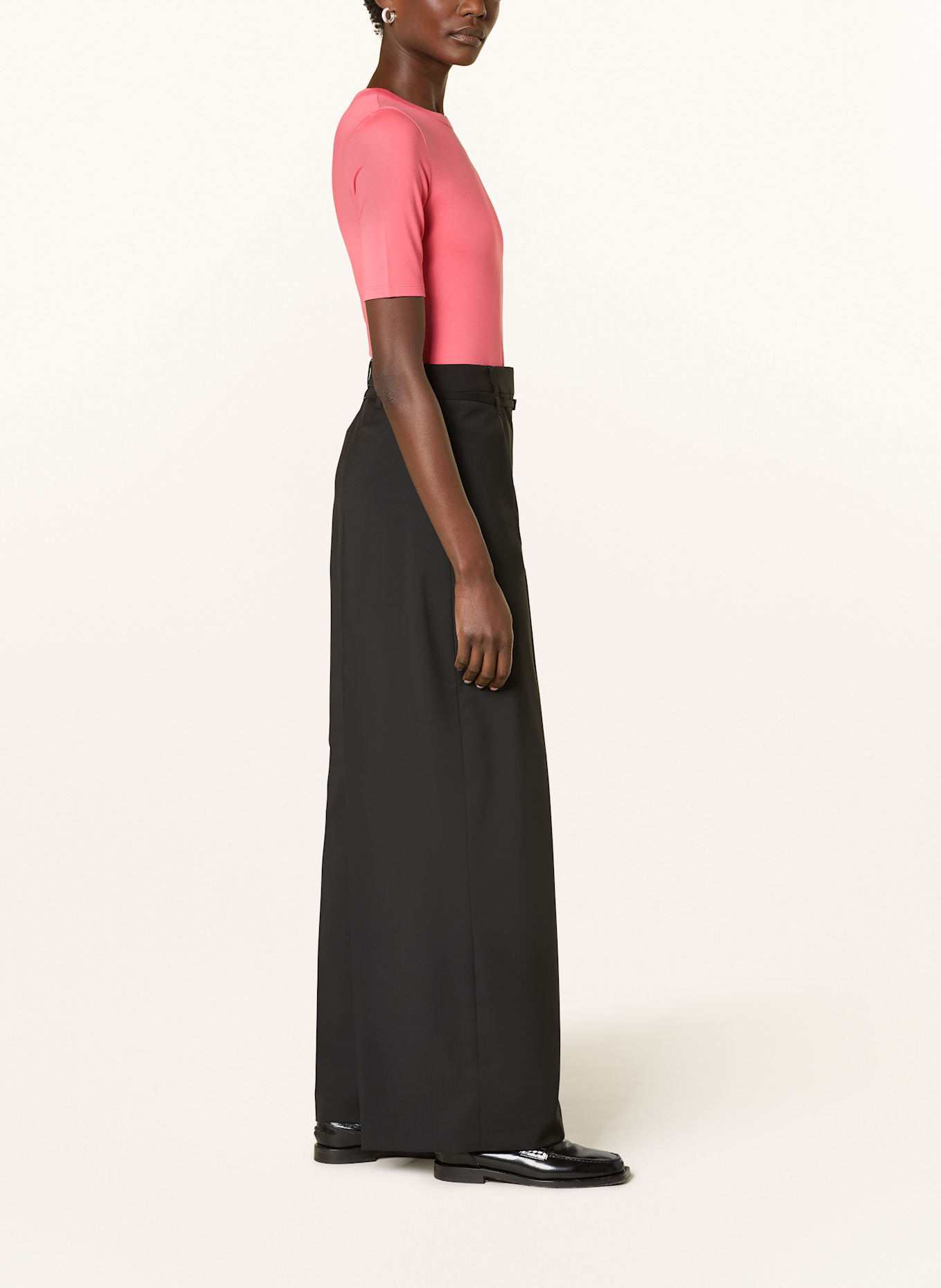 BOSS Wide leg trousers TILDA: BLACK