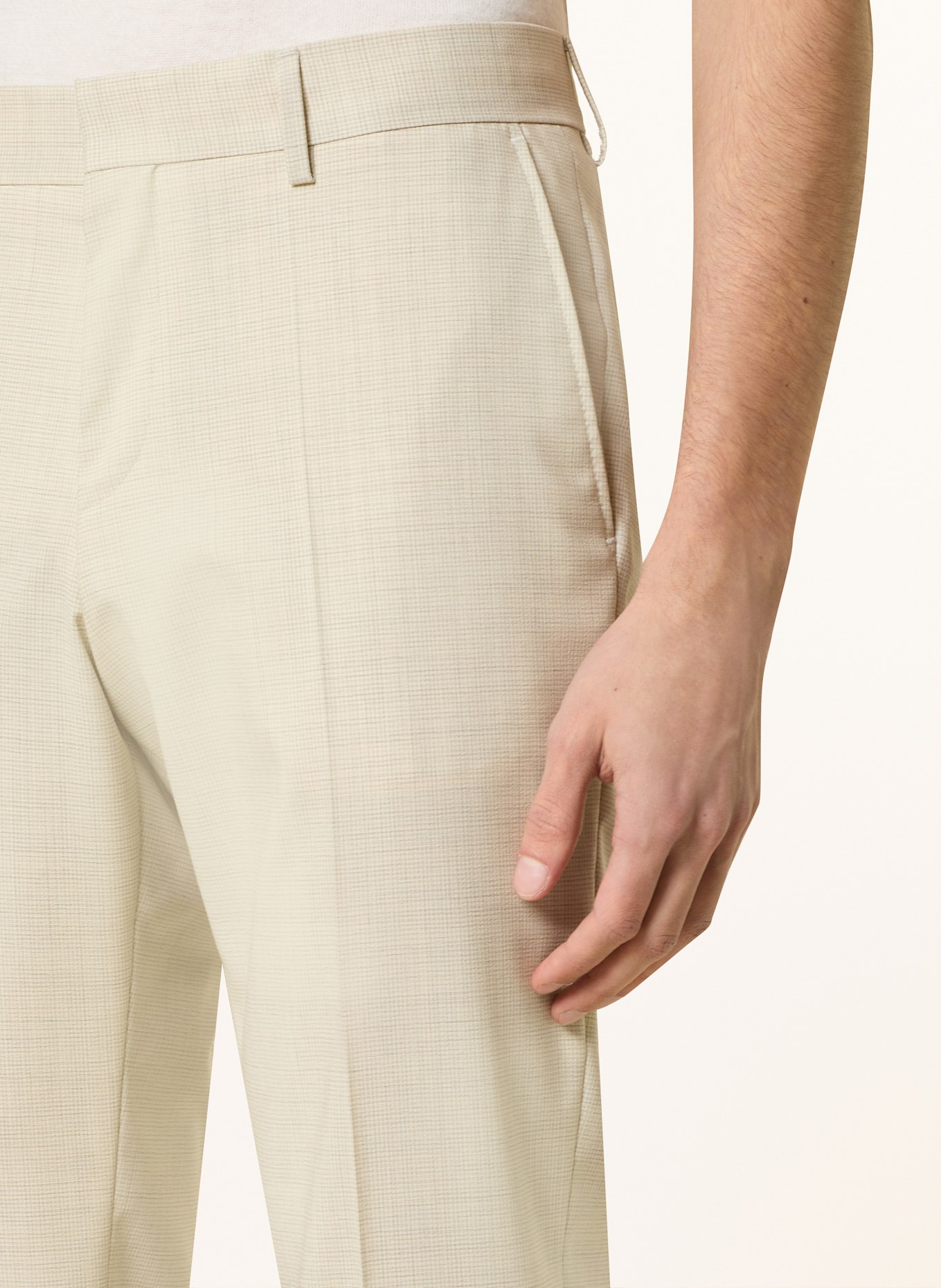 BOSS Spodnie garniturowe GENIUS slim fit: 131 Open White