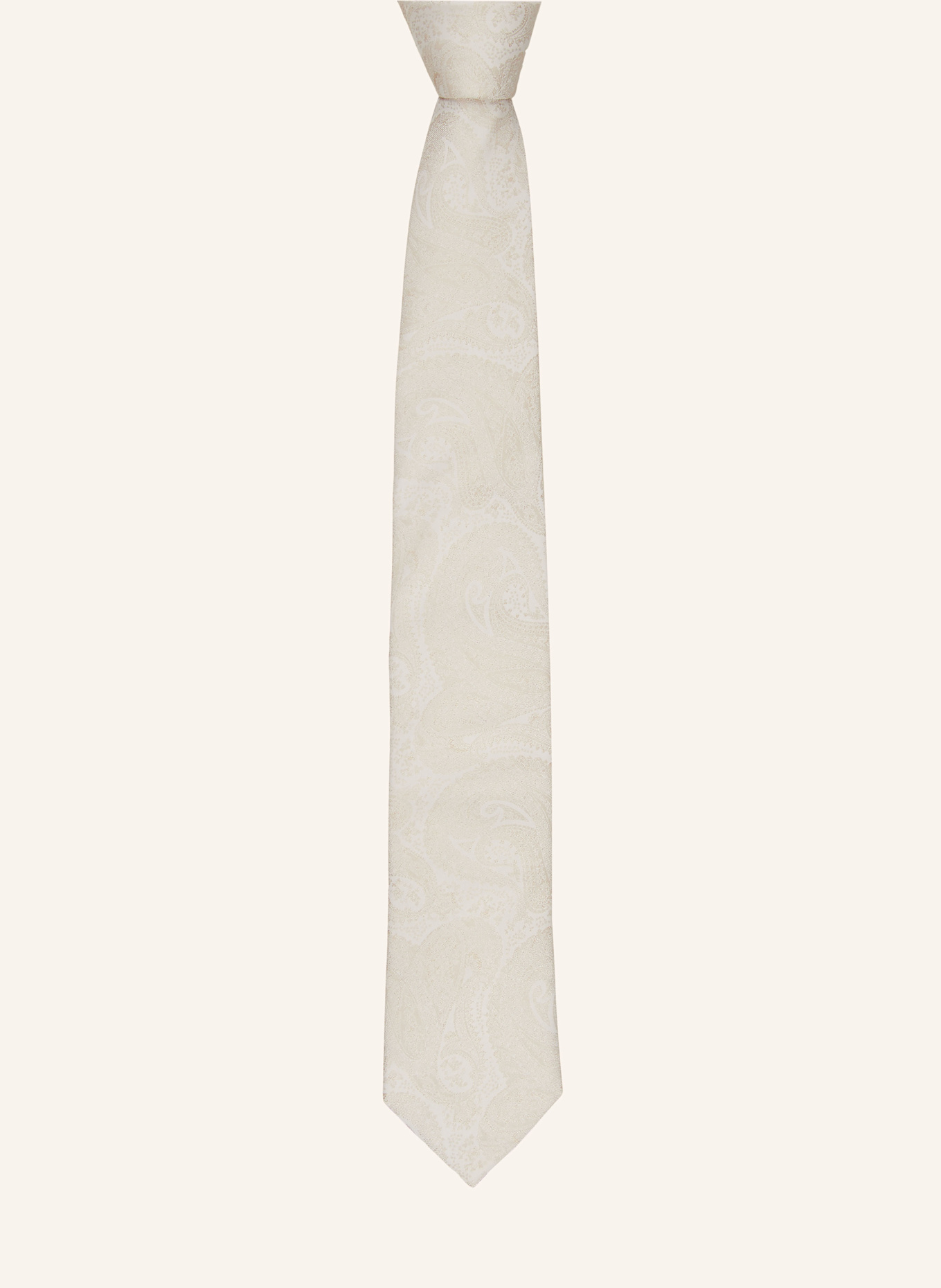 BOSS Set: Krawatte und Einstecktuch: CREME