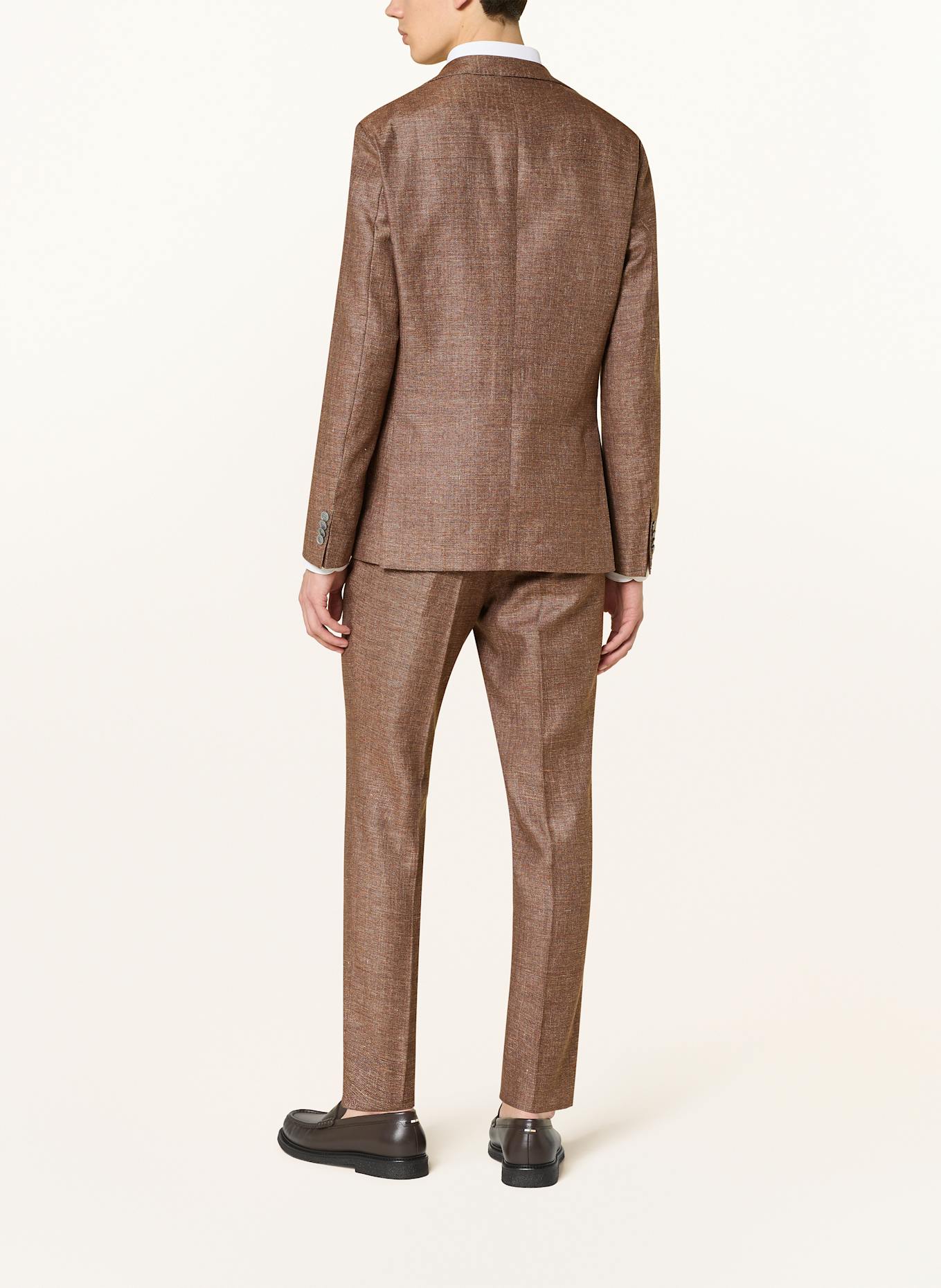 BOSS Anzugsakko HANRY Slim Fit mit Leinen: 204 DARK BROWN