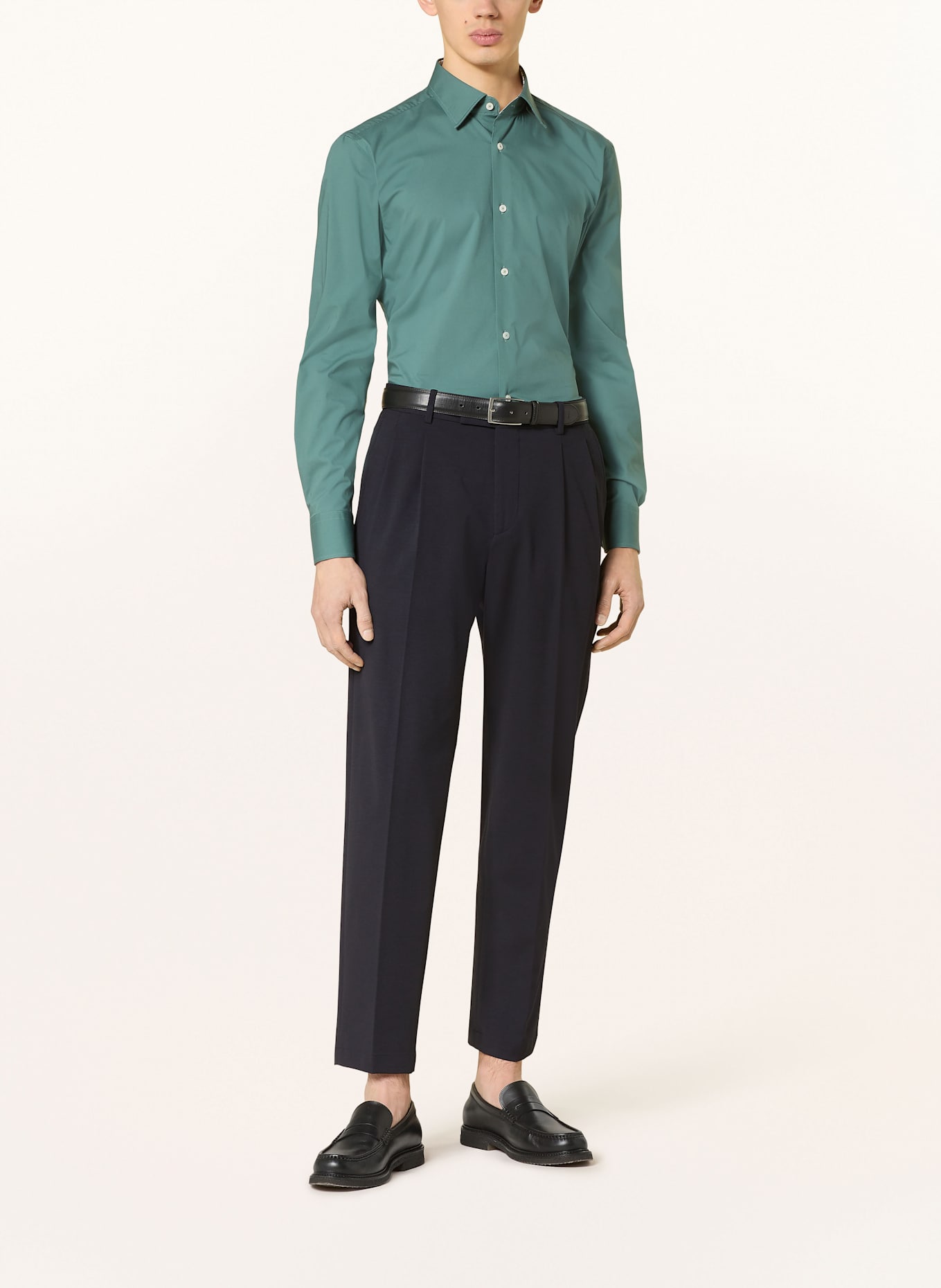 BOSS Shirt HANK slim fit: TEAL